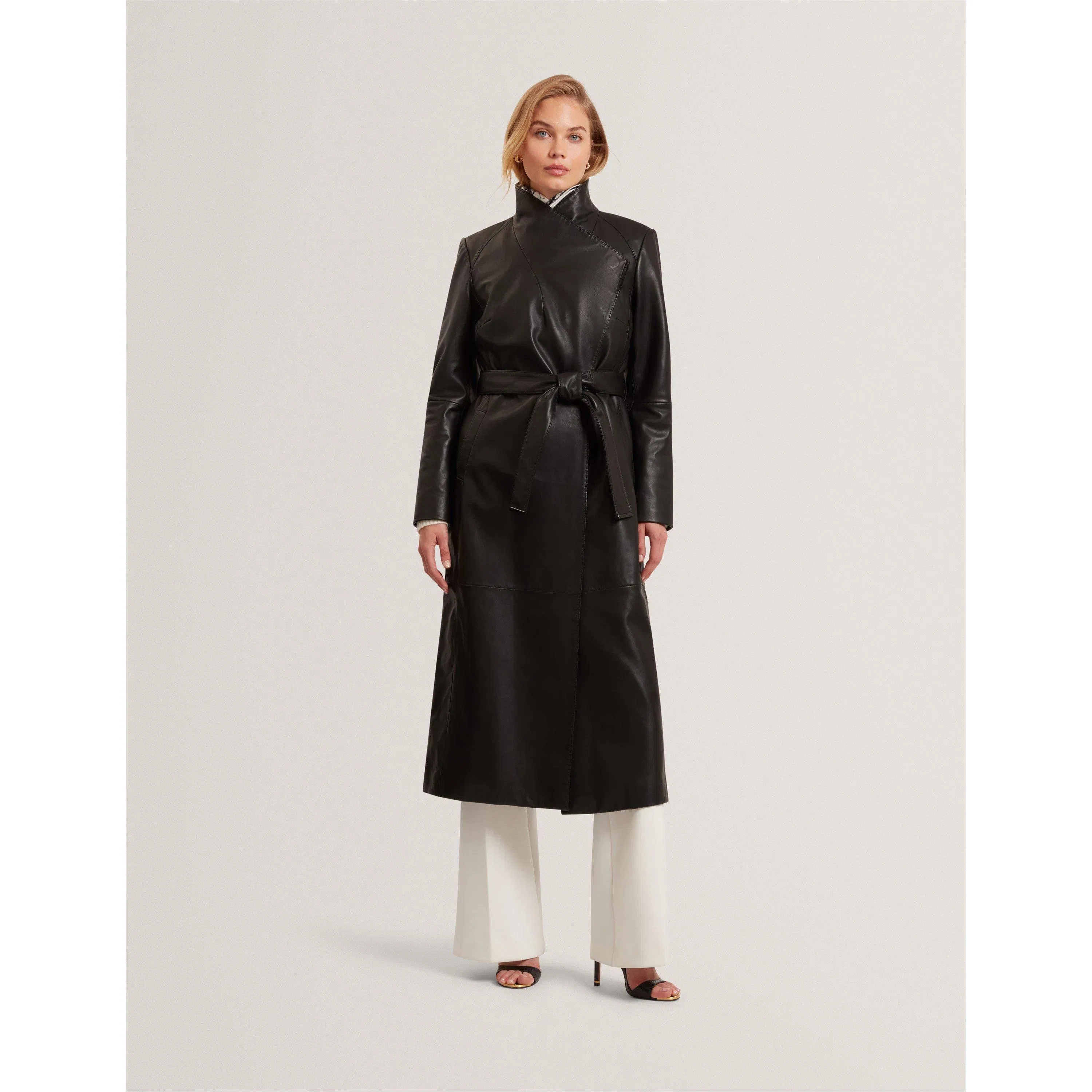 Leather Wrapcoat Overcoat