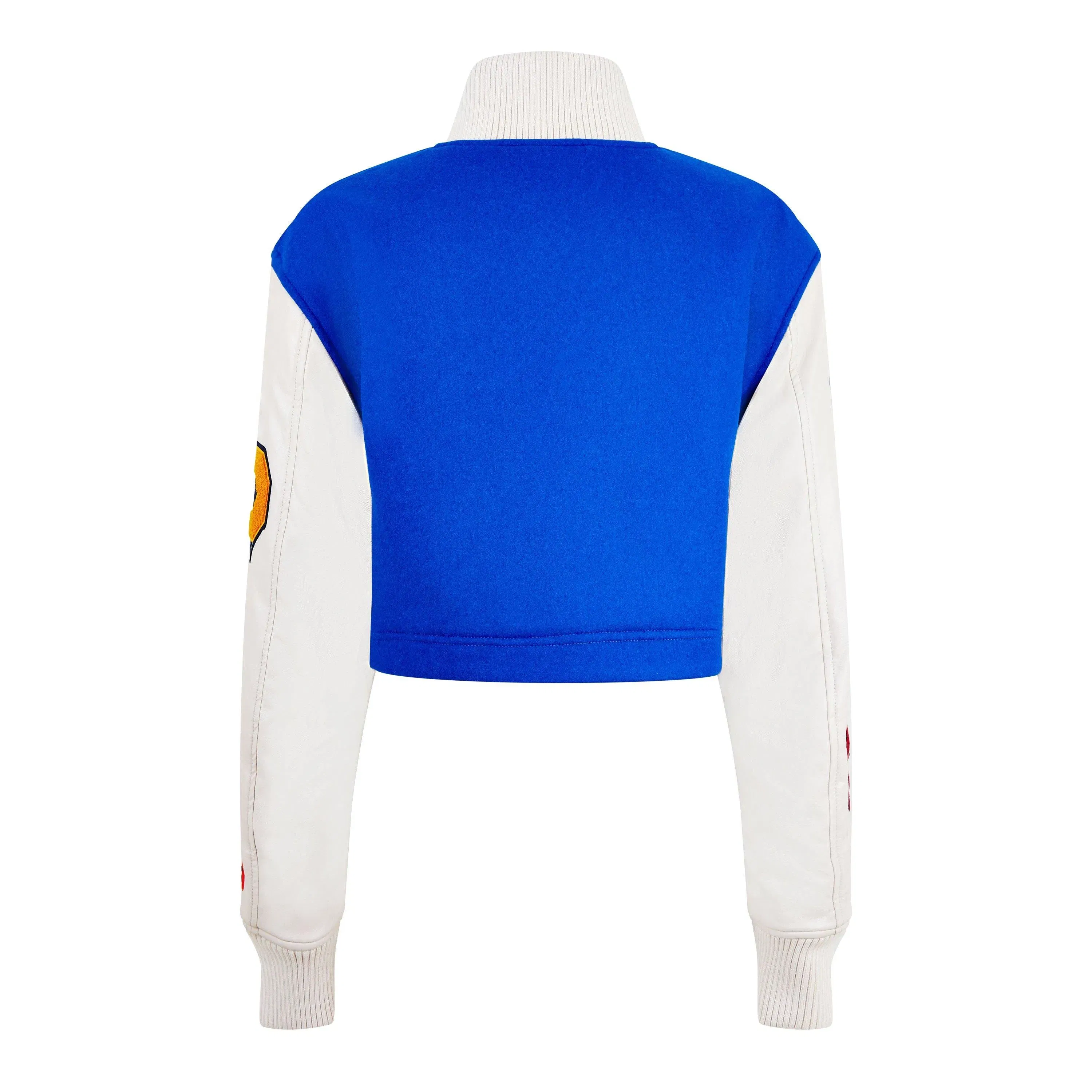 Embroidered Patch Snap-Button Varsity Jacket