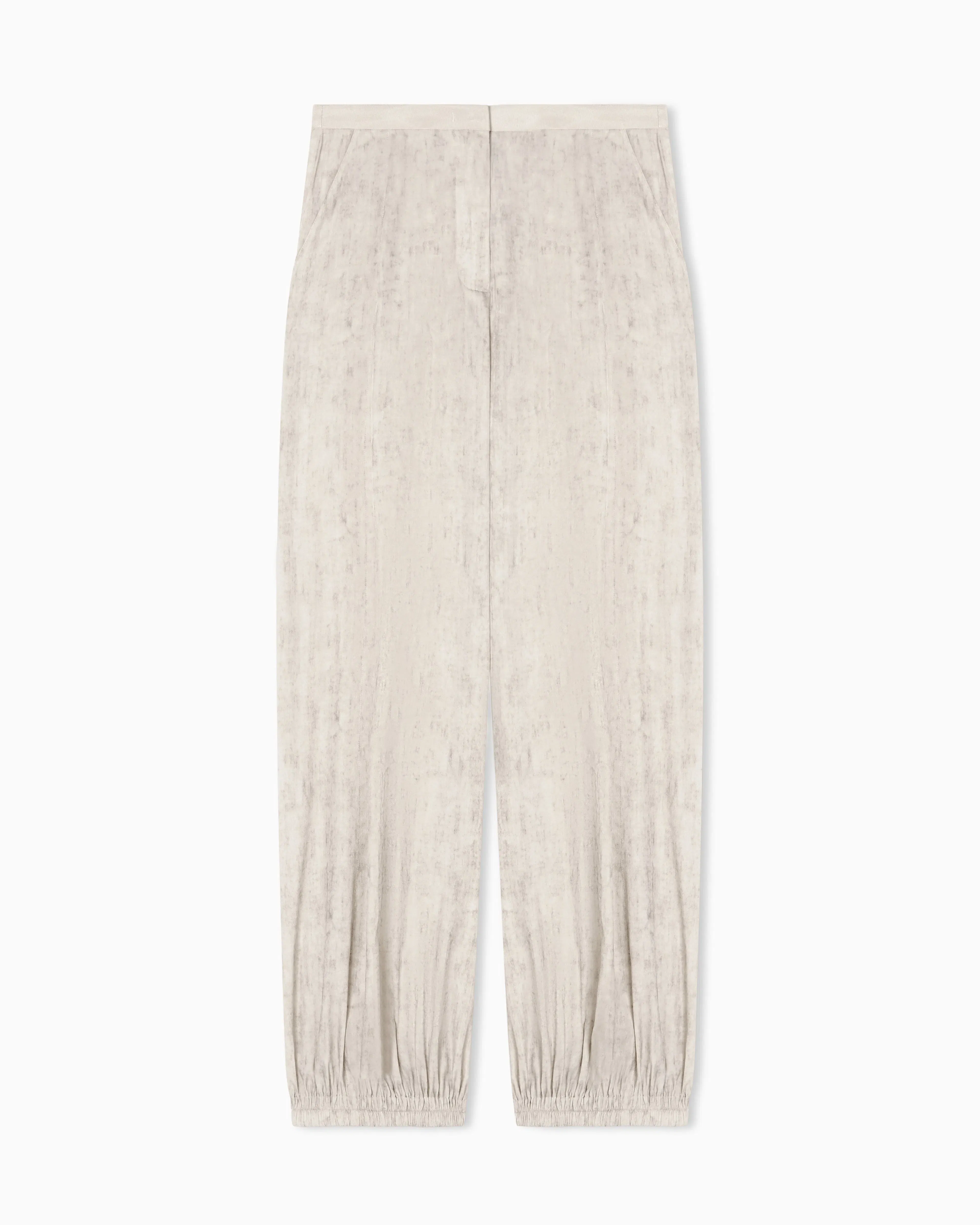 Emporio Armani Flowing fabric trousers with a mottled-effect print