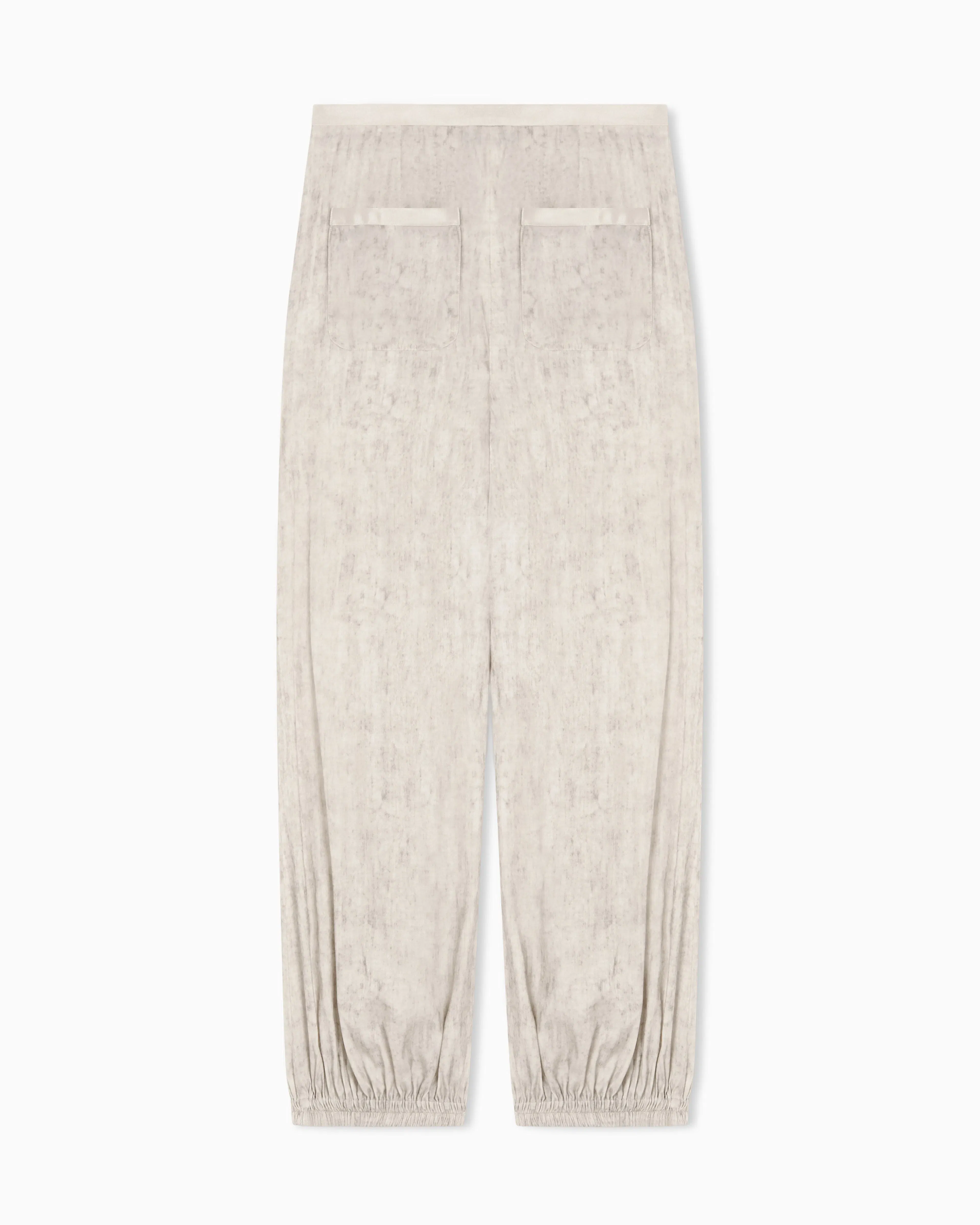 Emporio Armani Flowing fabric trousers with a mottled-effect print