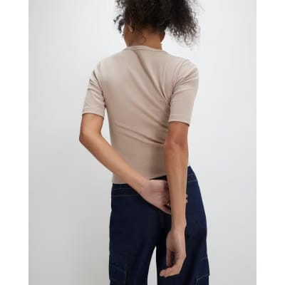 White & Beige Fitted T-Shirt Multipack