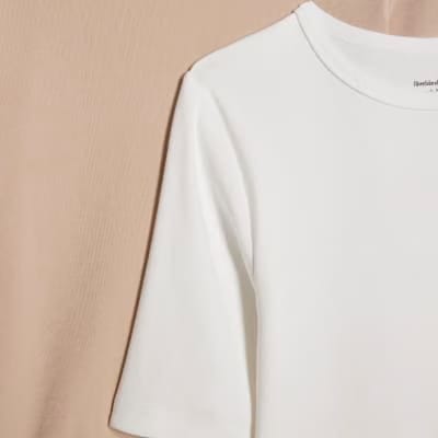 White & Beige Fitted T-Shirt Multipack