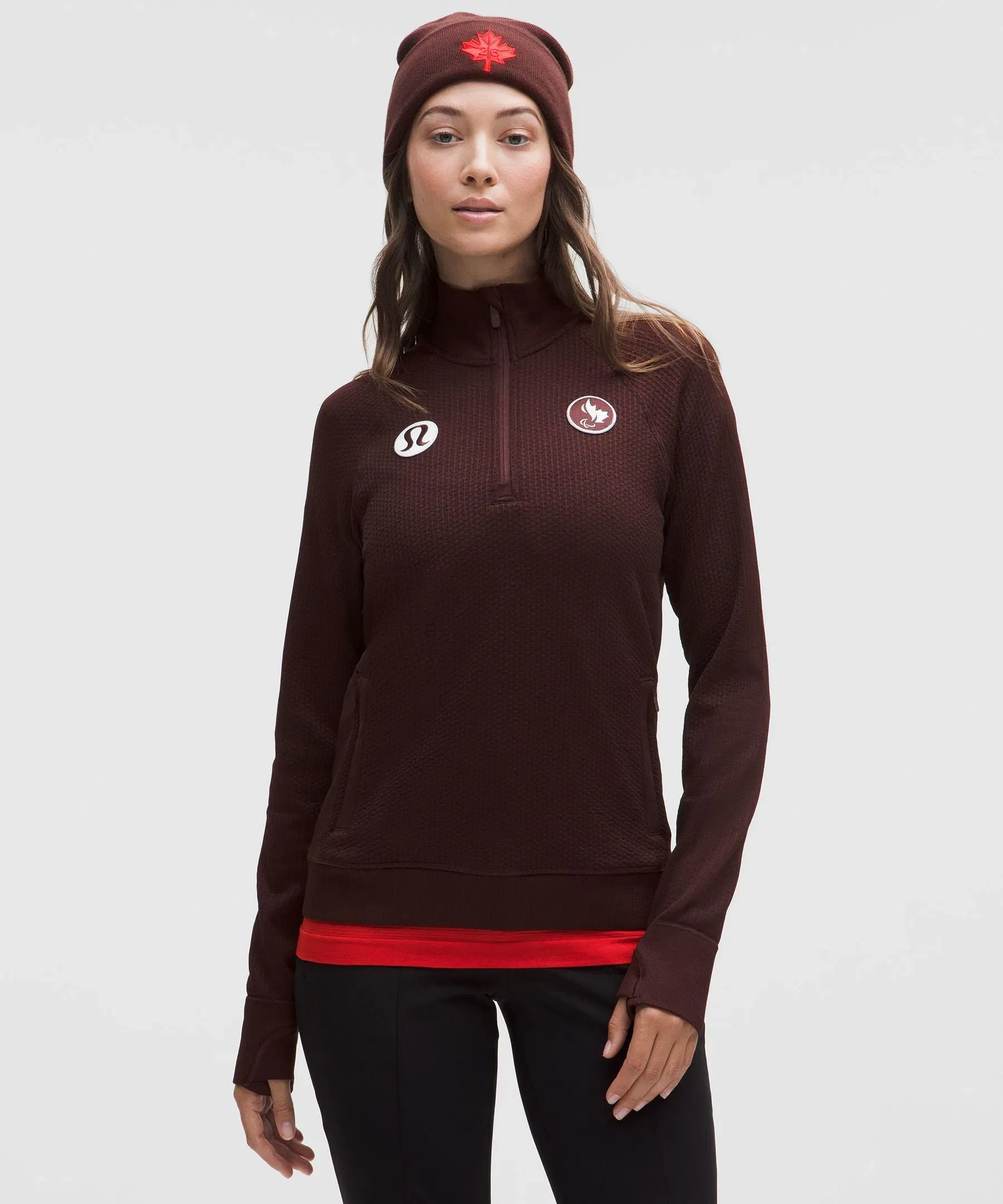 Lululemon Team Canada Women's Engineered Warmth Half Zip *CPC Logo