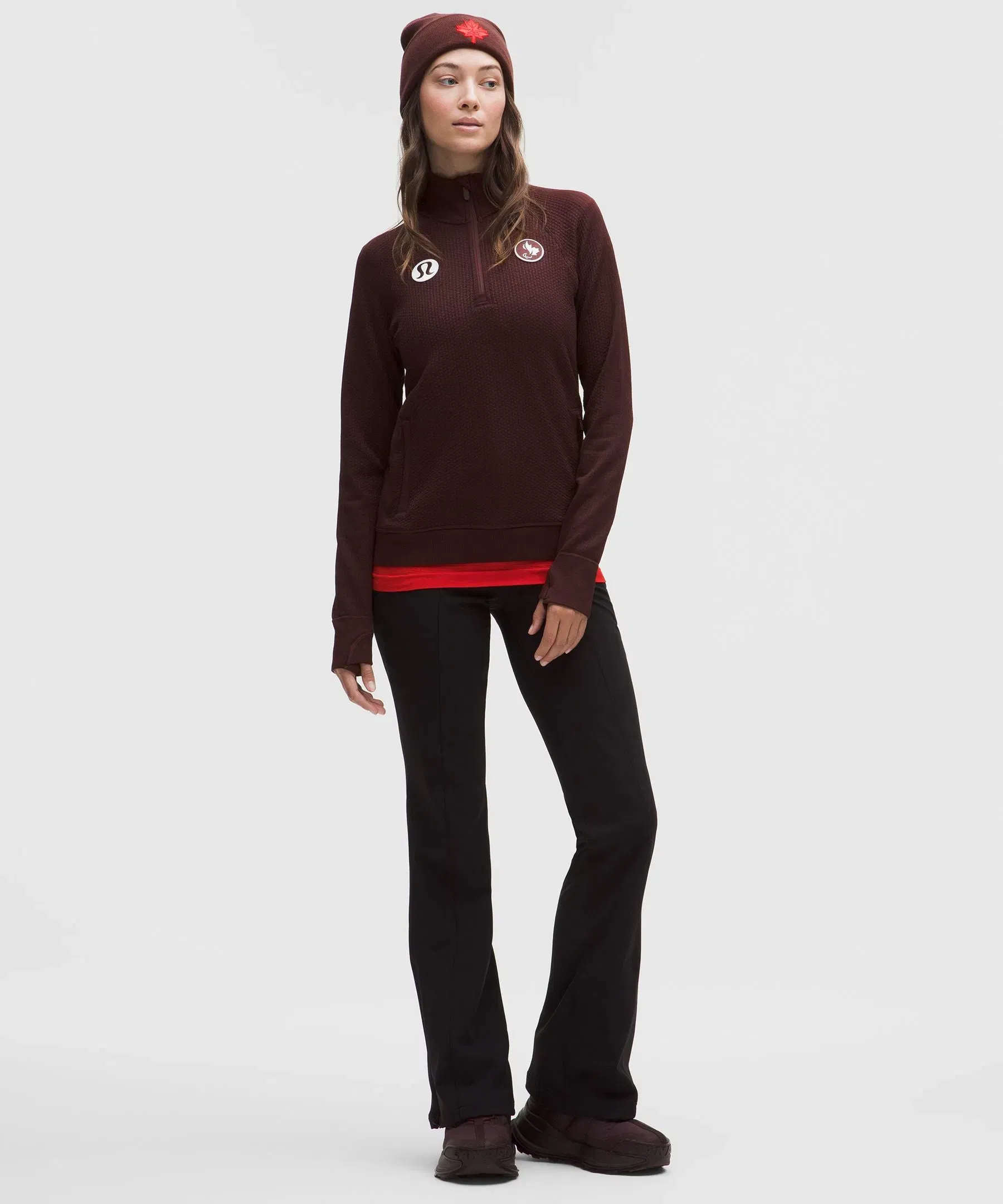 Lululemon Team Canada Women's Engineered Warmth Half Zip *CPC Logo