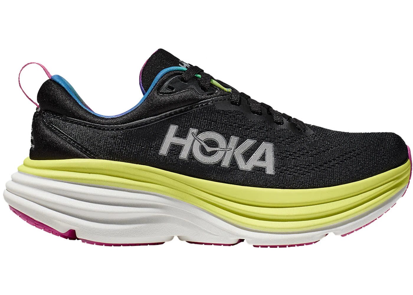 Hoka Bondi 8 Black/Citrus Glow