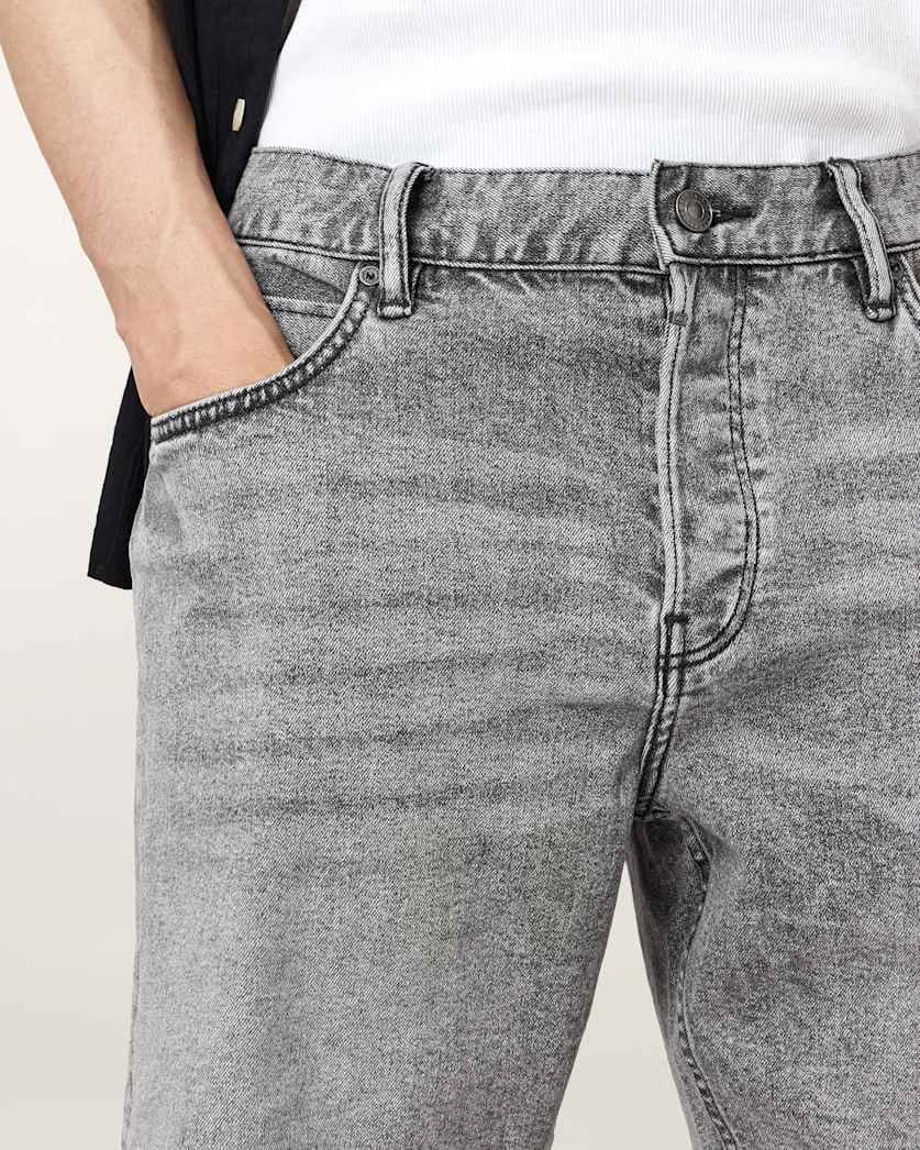 AllSaints Switch Skinny Fit Denim Shorts Grey