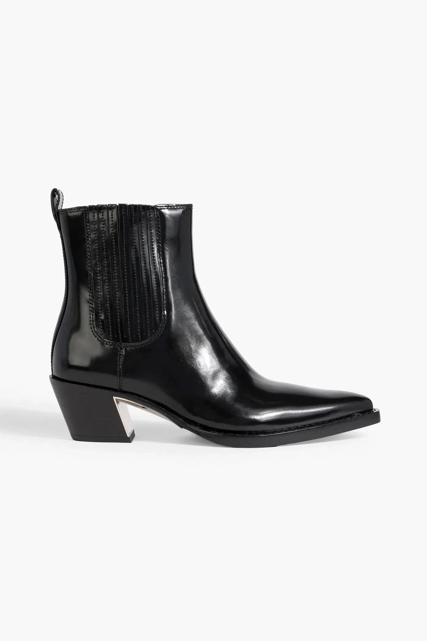 3.1 Phillip Lim Downtown Glossed-Leather Ankle Boots Black Women's