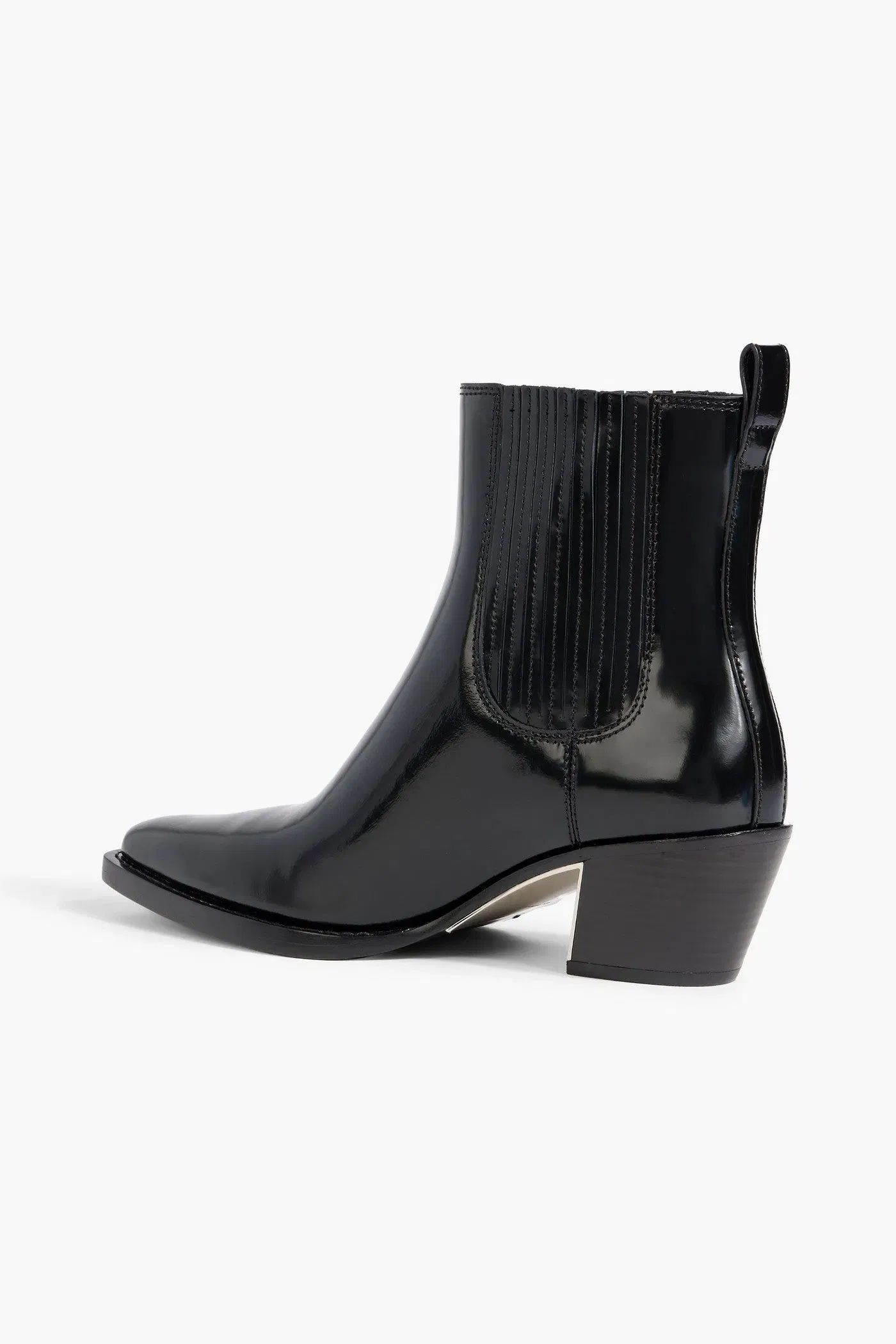 3.1 Phillip Lim Downtown Glossed-Leather Ankle Boots Black Women's