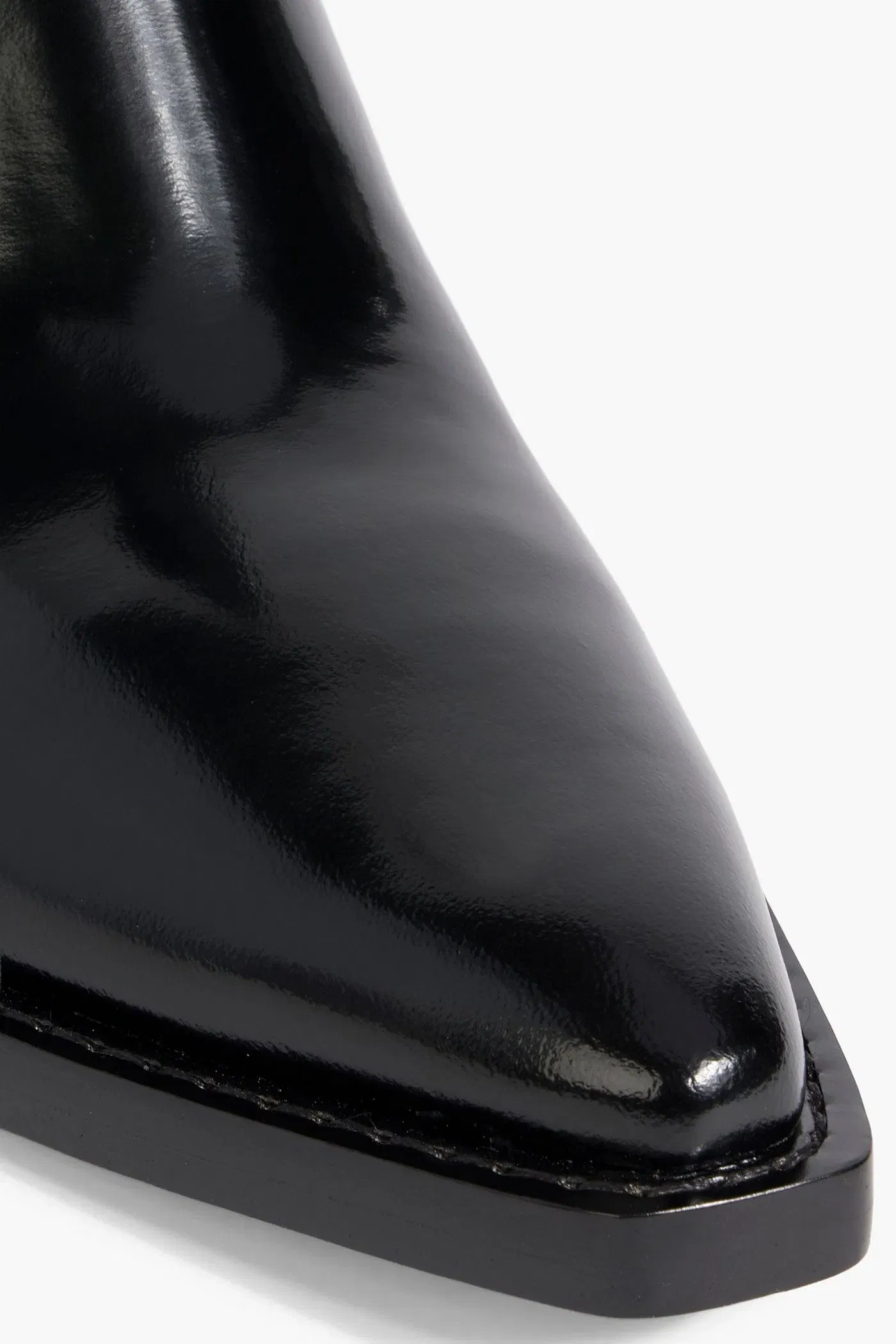 3.1 Phillip Lim Downtown Glossed-Leather Ankle Boots Black Women's