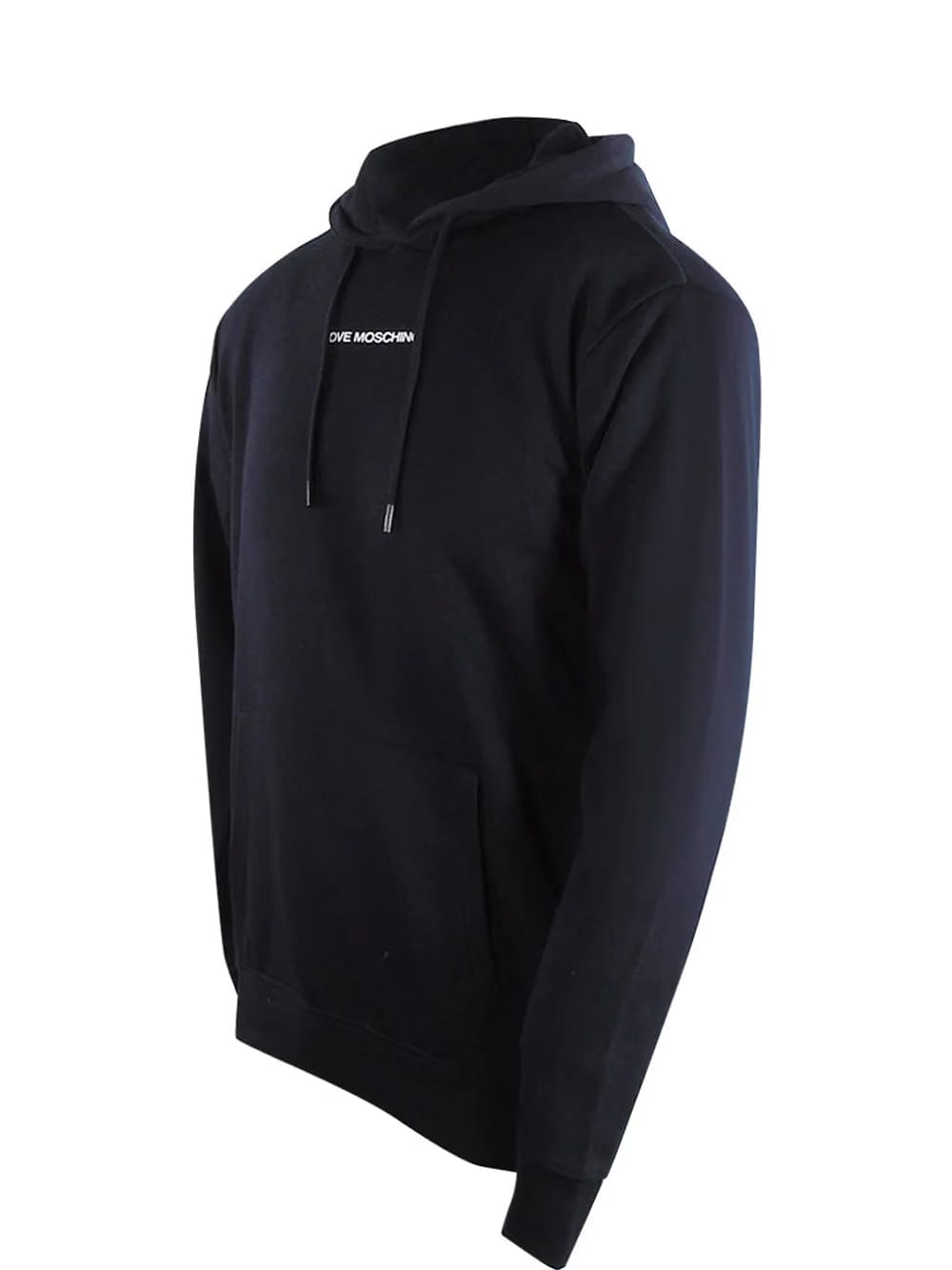 Love Moschino Plain Logo Black Hoodie
