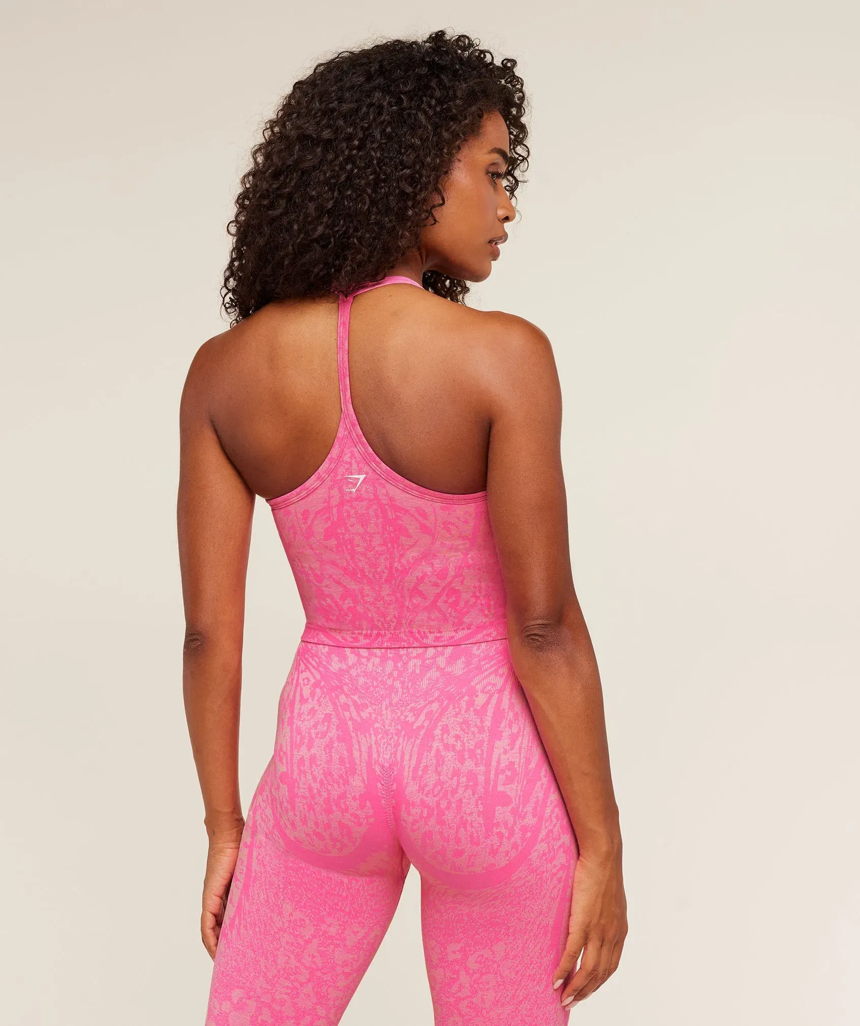 Gymshark Adapt Animal X Whitney Tank Top with Shelf - Electric Pink / Sorbet Yellow