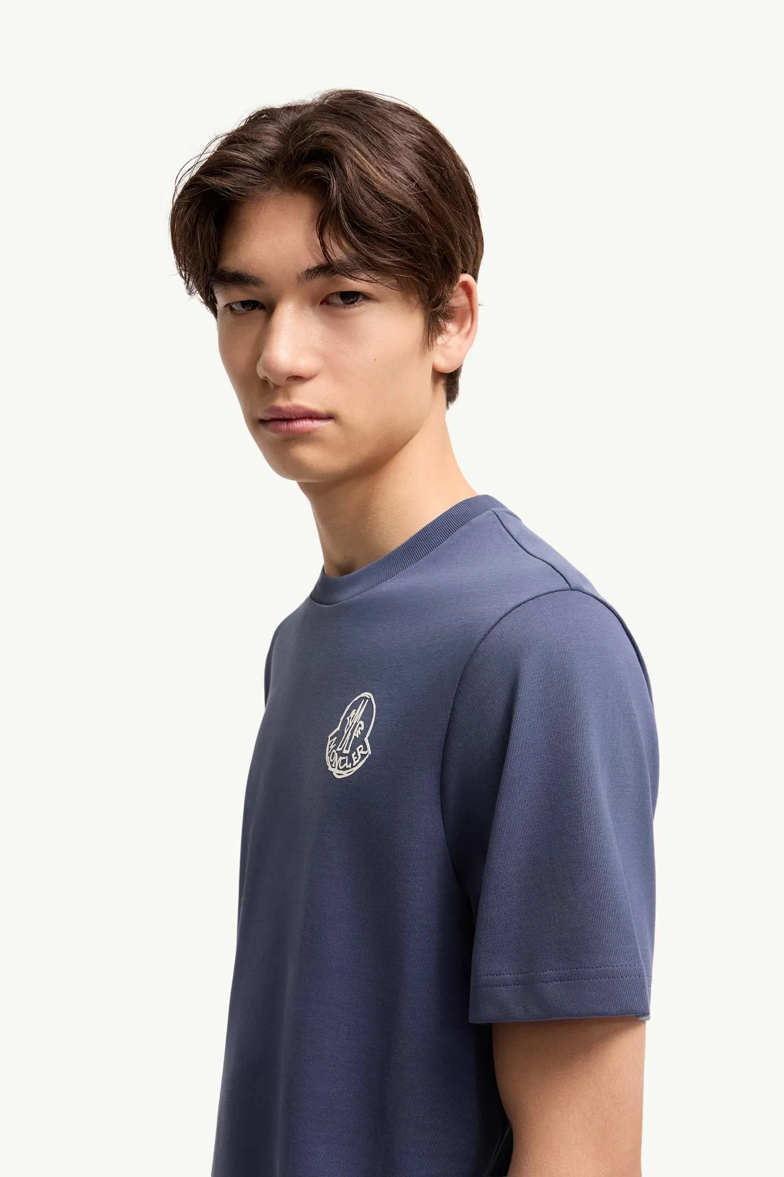 Moncler Cotton Jersey Logo Patch T-Shirt Cobalt Blue Cobalt Blue