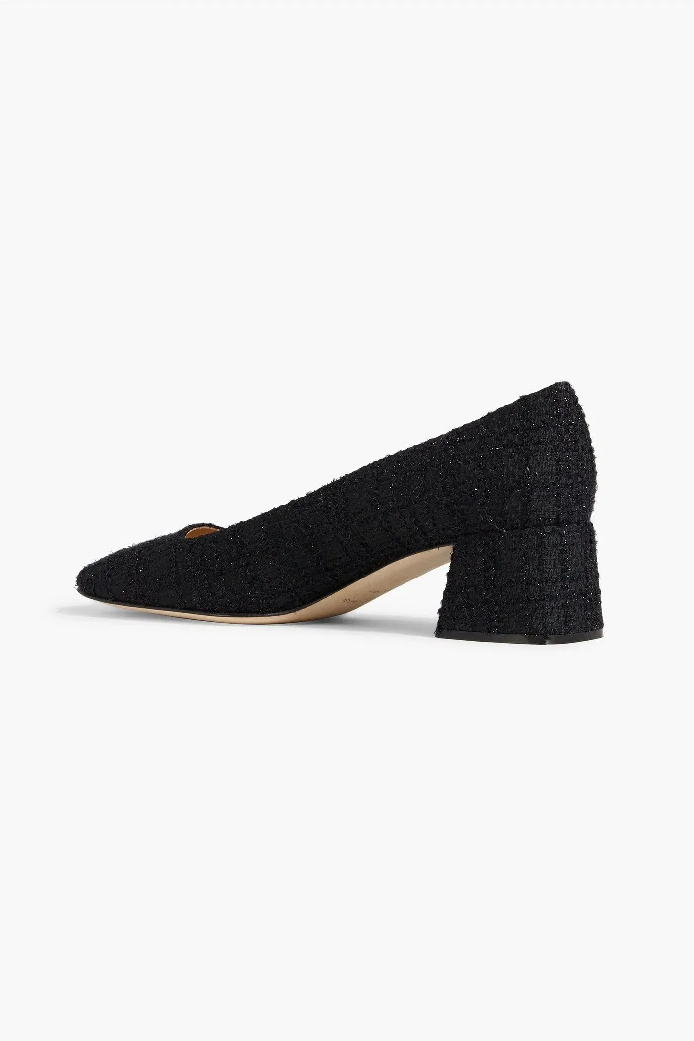 Sergio Rossi Gruppo 45 Metallic Tweed Pumps Black Women's