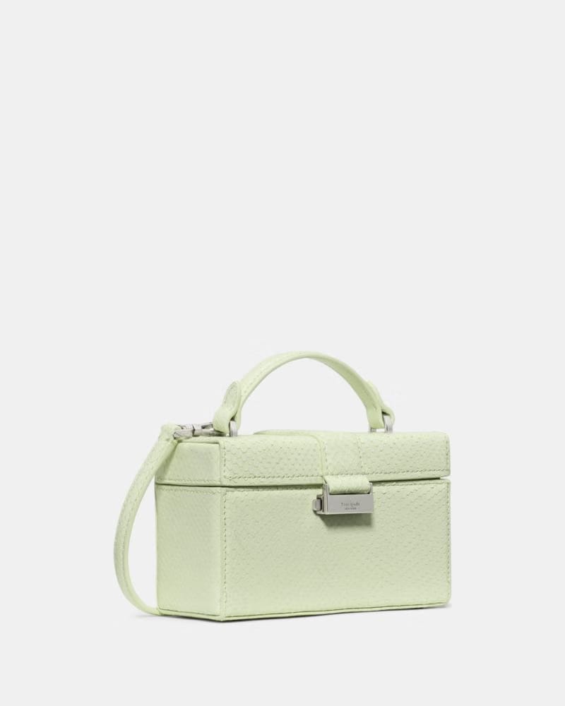KateSpade Heirloom Snake Vanity Bag Lime Frosting