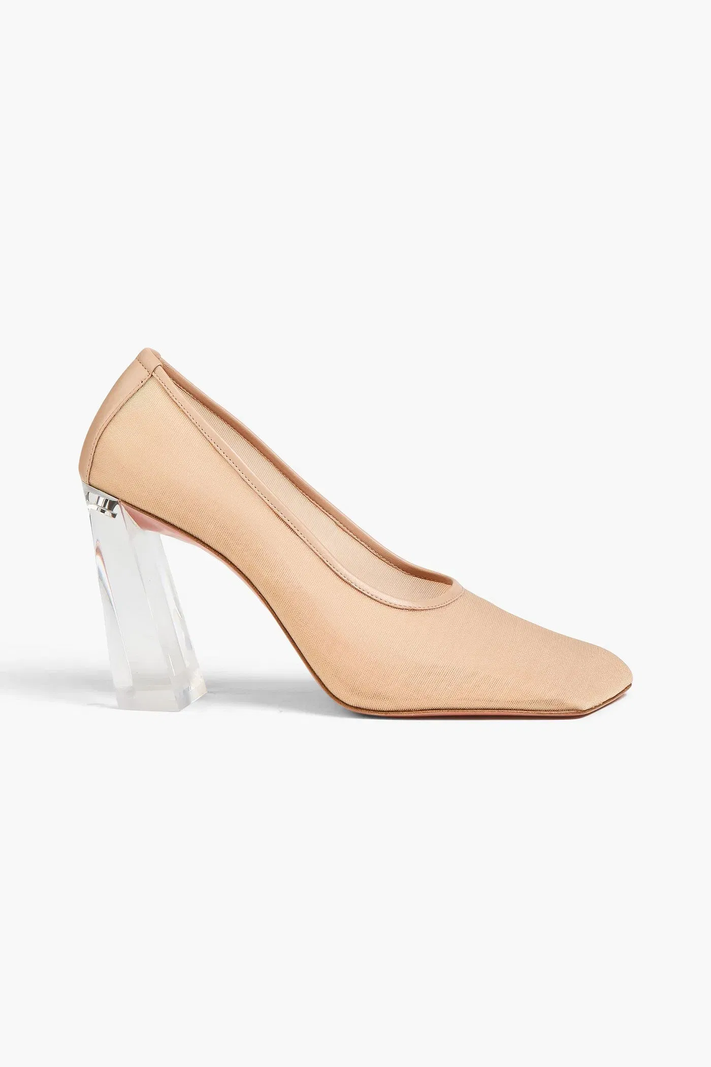 Amina Muaddi Charlotte Mesh Pumps Neutral Women's