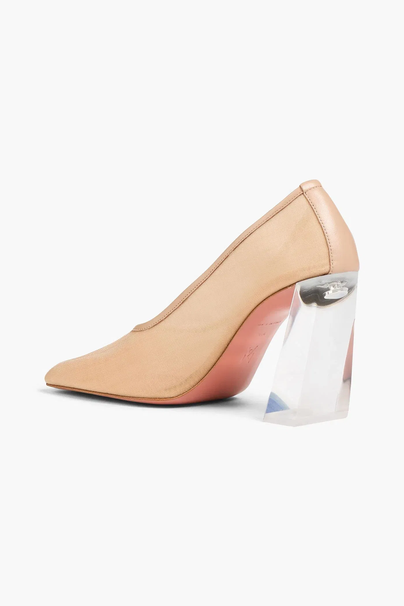 Amina Muaddi Charlotte Mesh Pumps Neutral Women's
