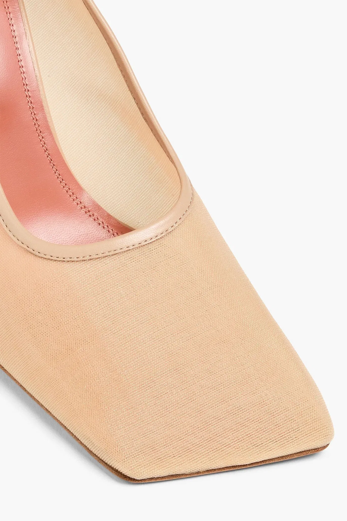 Amina Muaddi Charlotte Mesh Pumps Neutral Women's