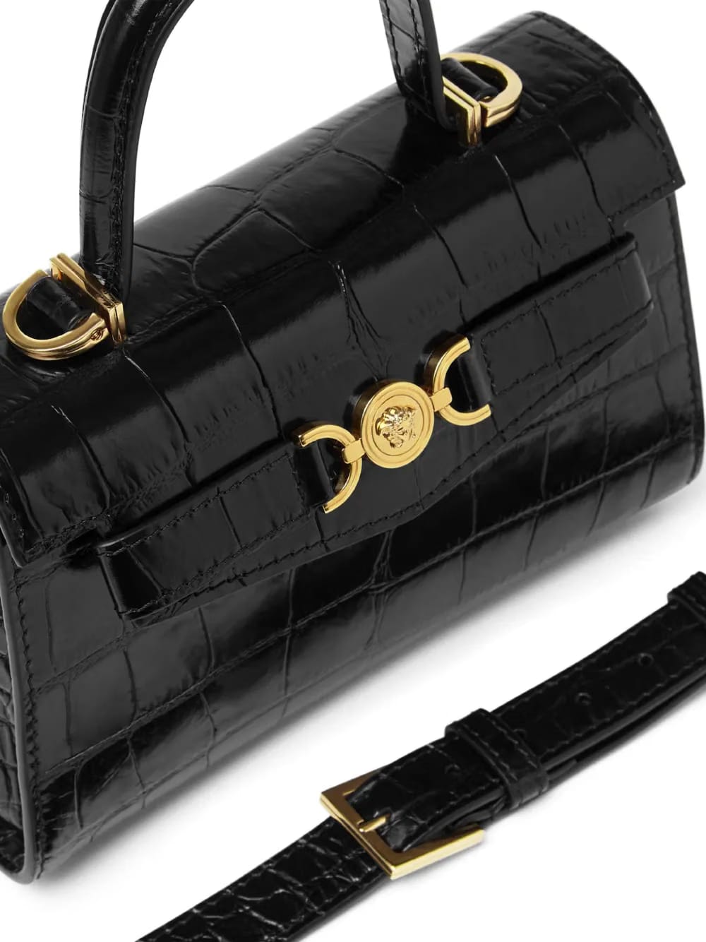 small Medusa '95 croc-effect tote bag