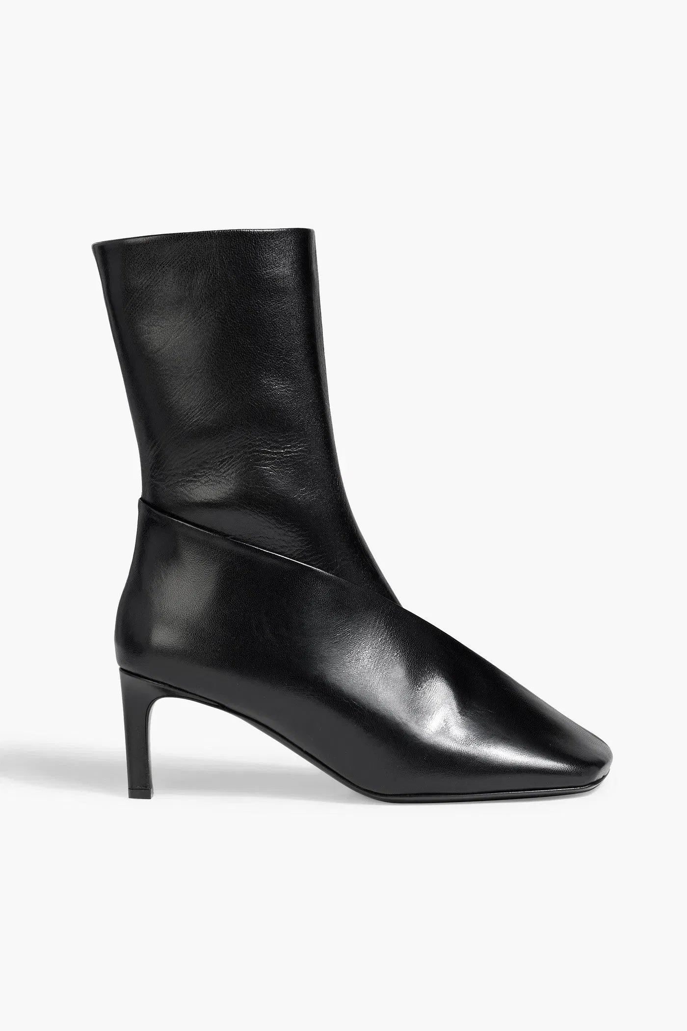 Jil Sander Leather Ankle Boots Black Women's