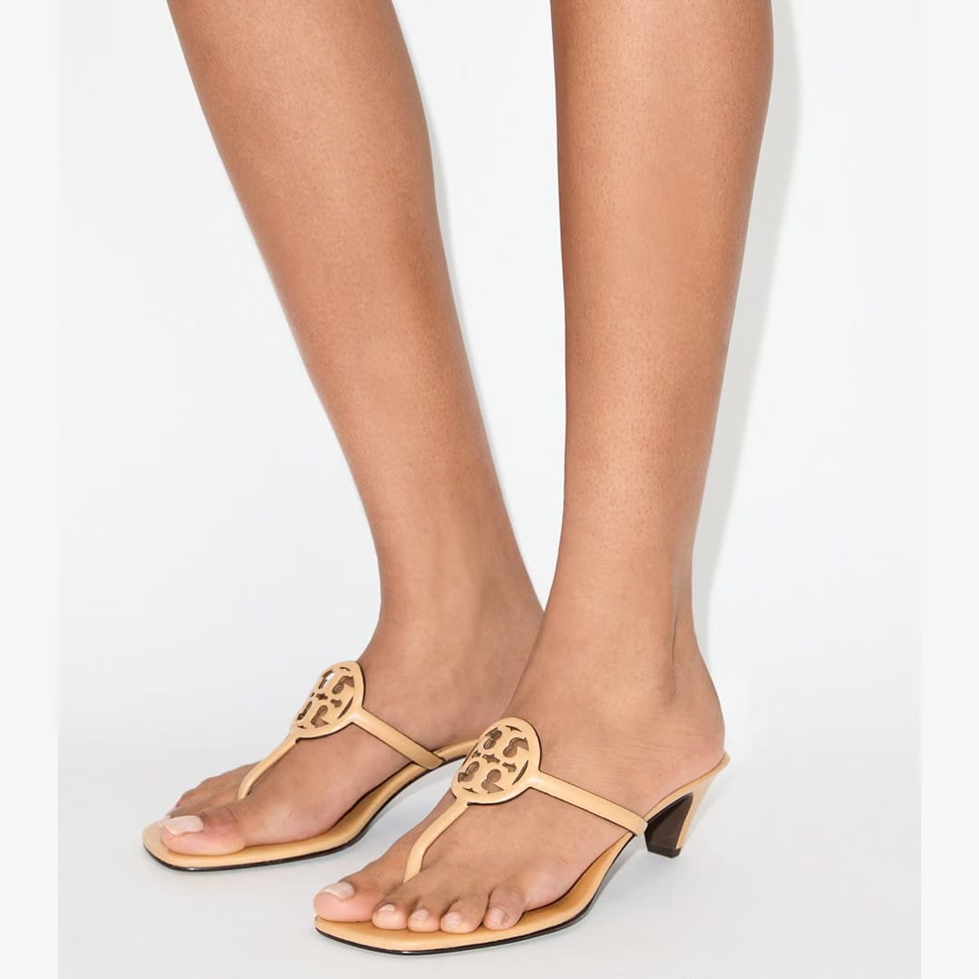Tory Burch Miller Capri Kitten Heel HONEYCOMB TAN / HONEYCOMB TAN