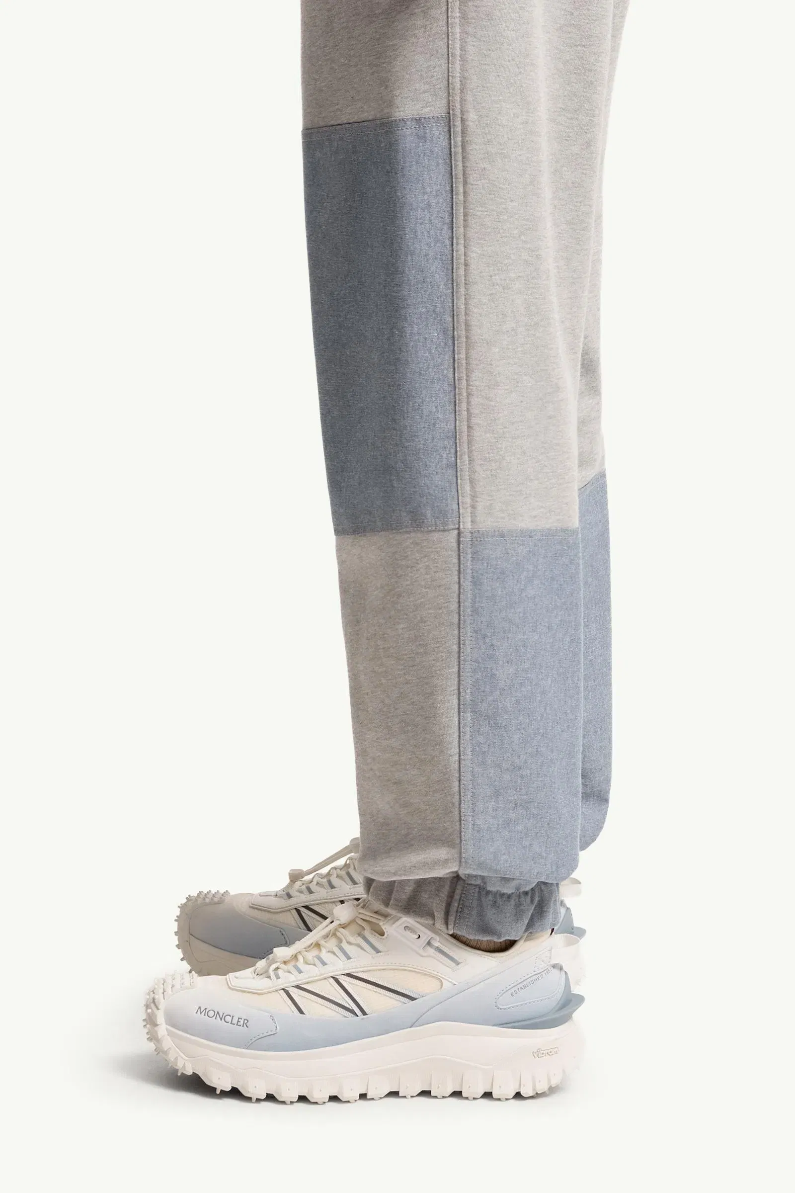 Moncler Cotton & Chambray Sweatpants Grey Grey
