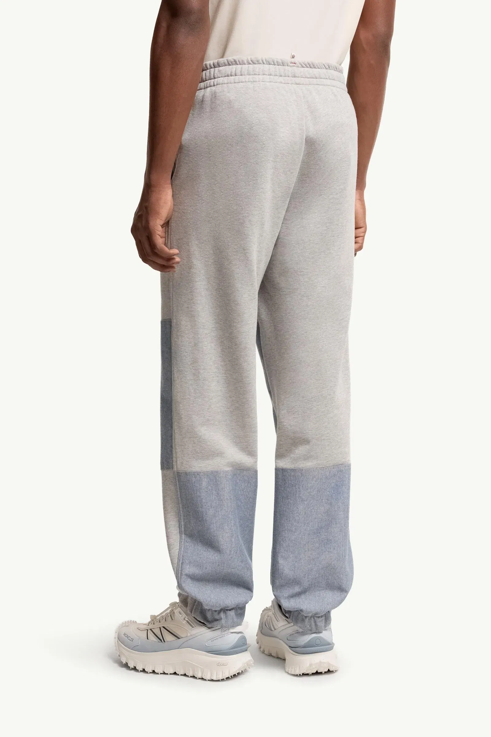 Moncler Cotton & Chambray Sweatpants Grey Grey