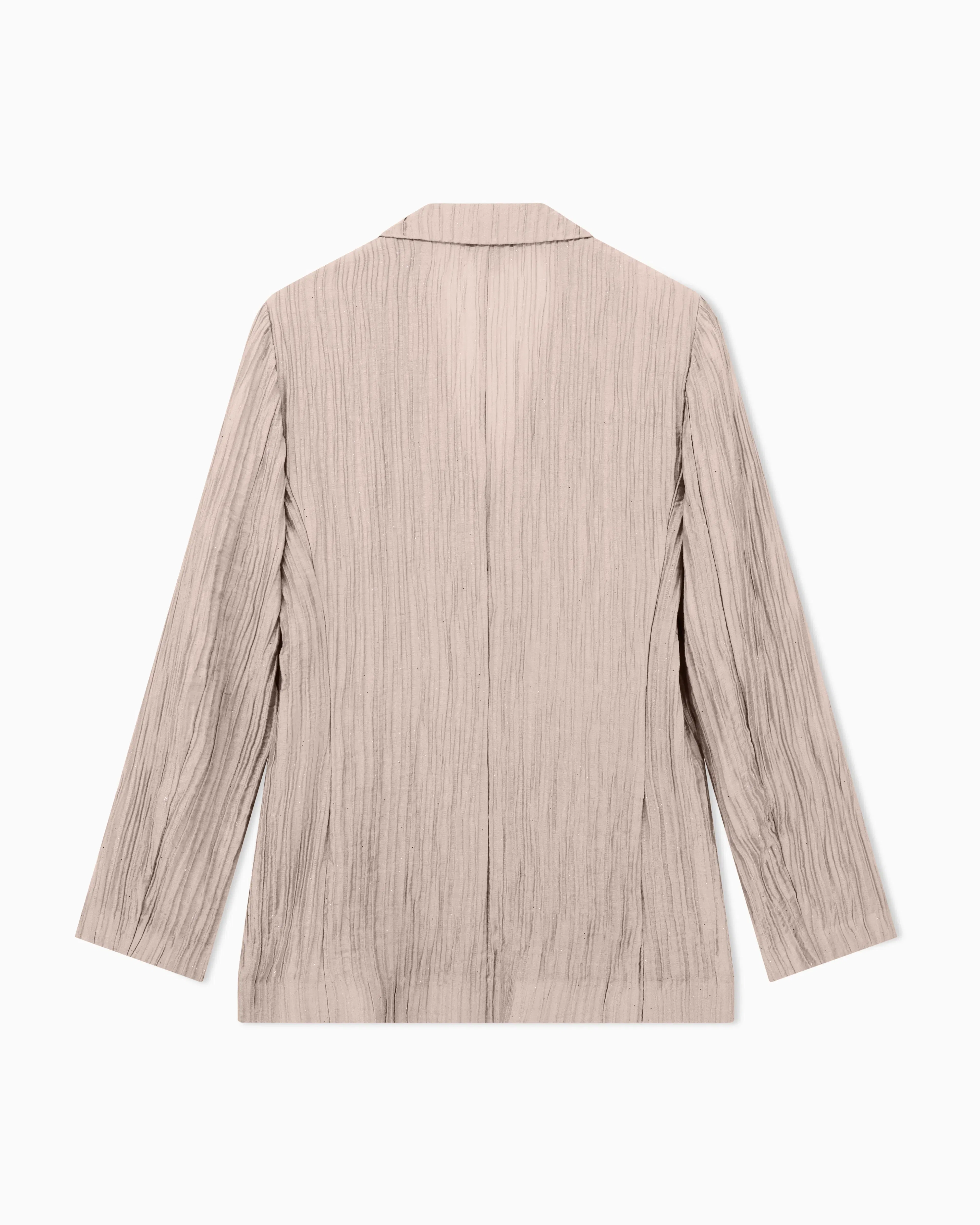 Emporio Armani Single-breasted jacket in sparkling pleated crepon