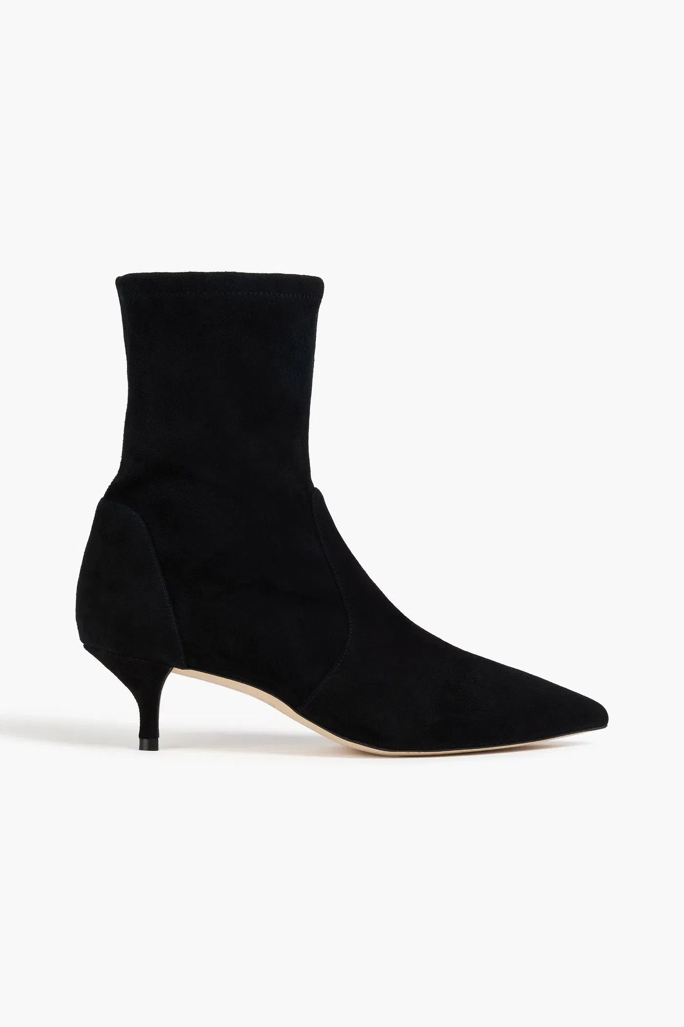 Stuart Weitzman Mara 50 Suede Ankle Boots Black Women's
