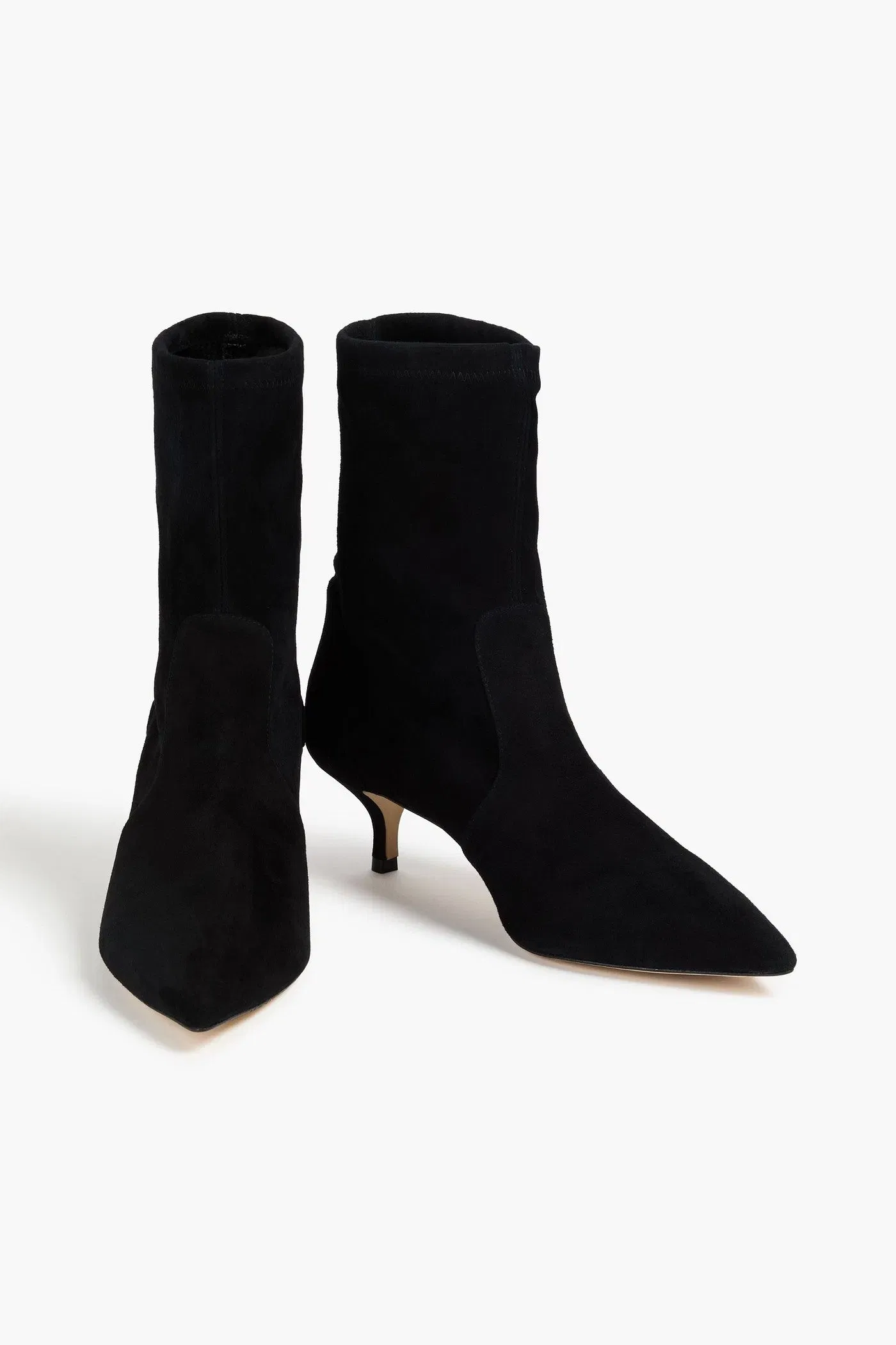Stuart Weitzman Mara 50 Suede Ankle Boots Black Women's