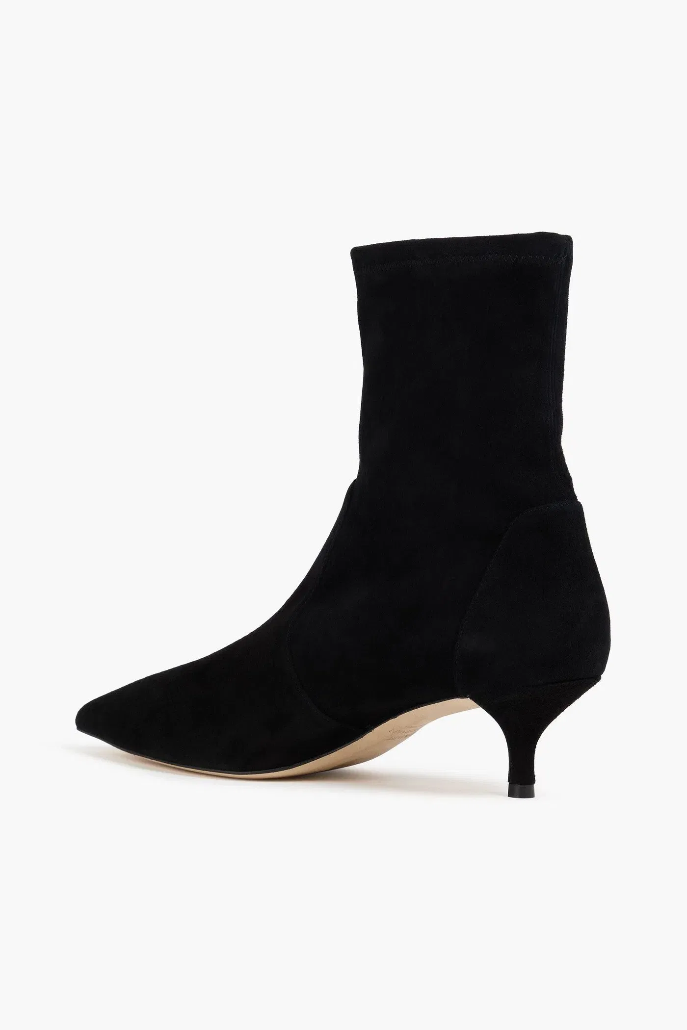 Stuart Weitzman Mara 50 Suede Ankle Boots Black Women's