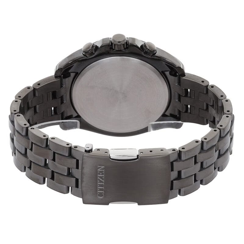 Citizen Perpetual Alarm Chronograph Quartz Black Dial Mens Watch