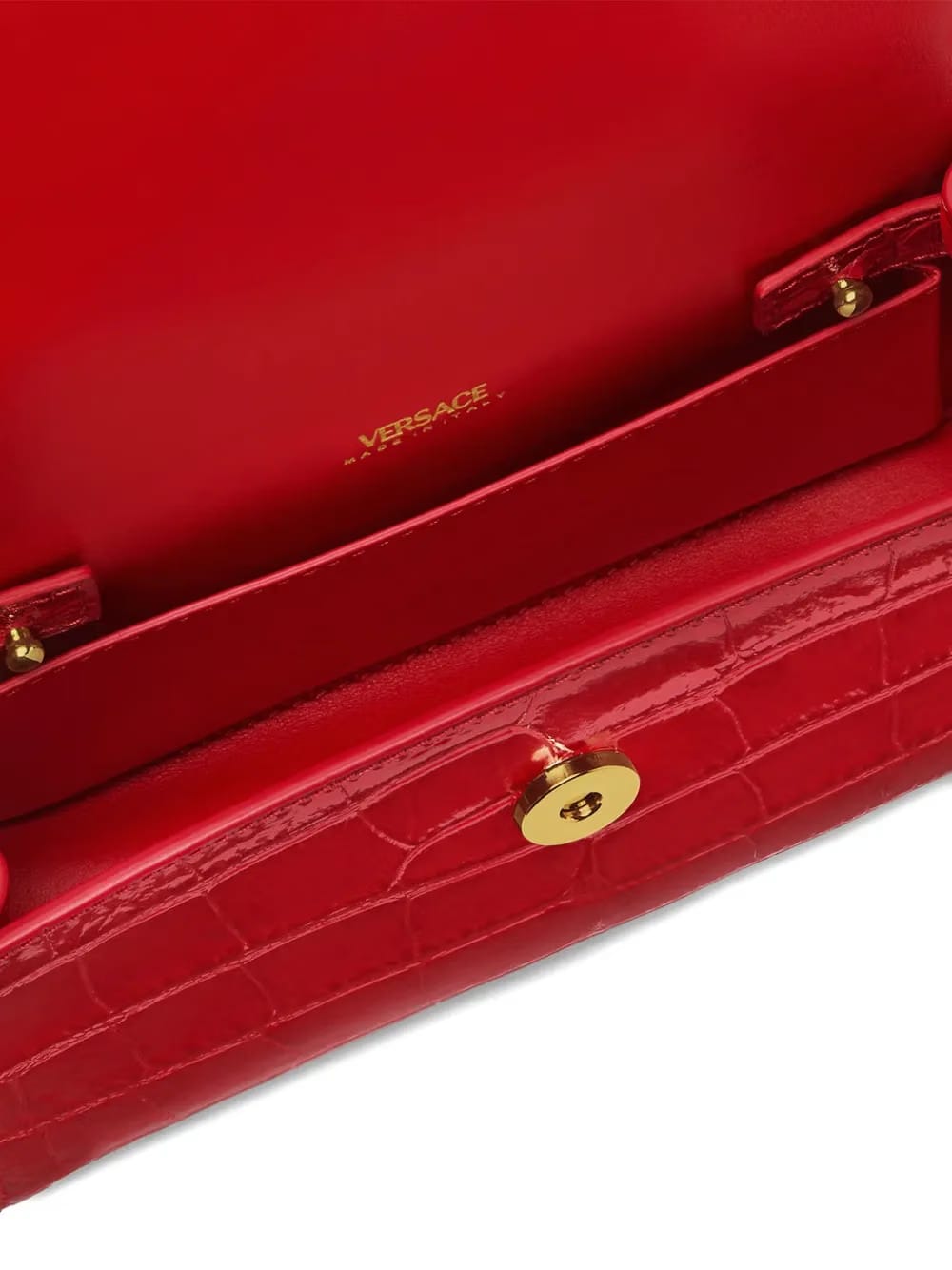 small crocodile-embossed top-handle bag