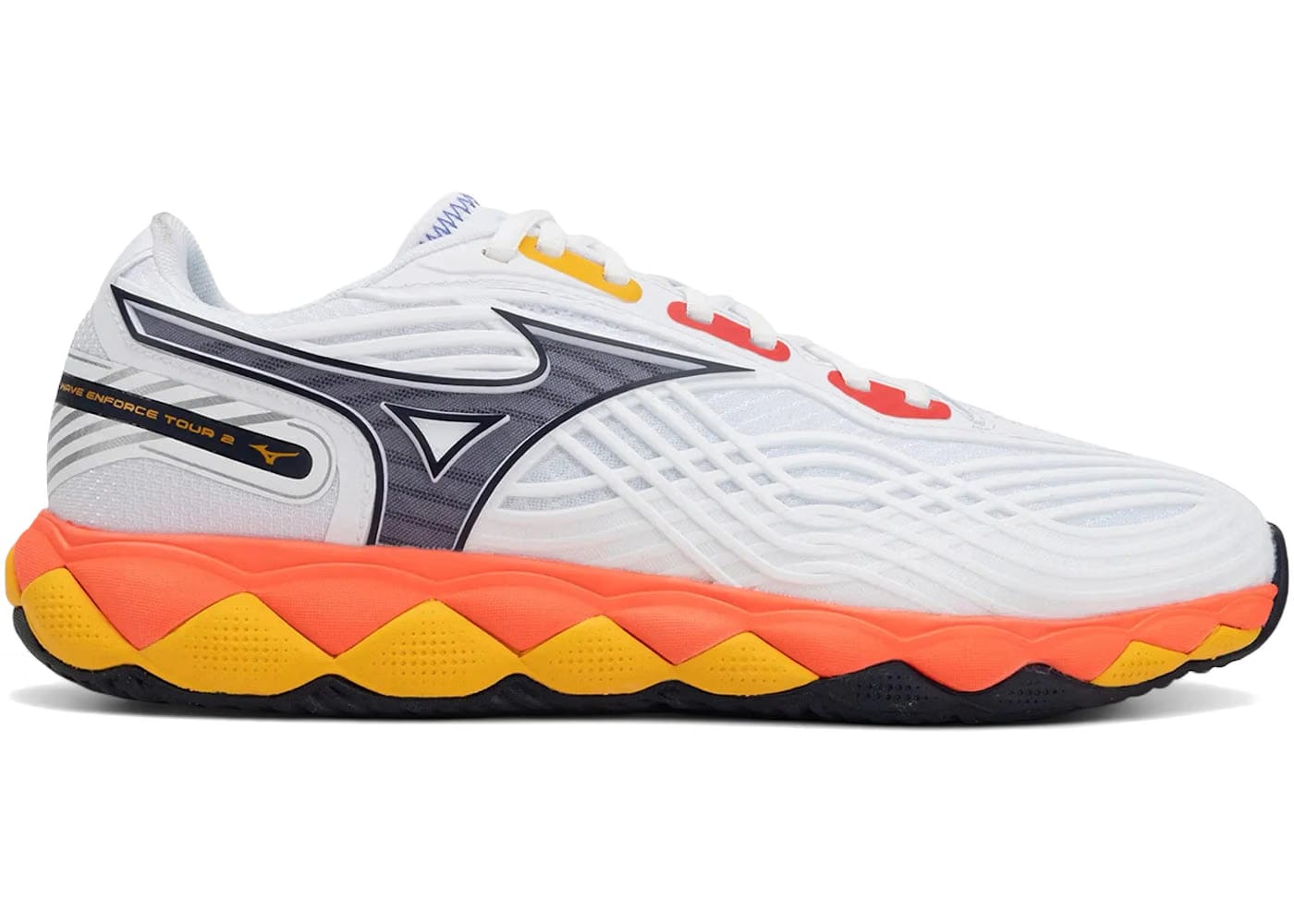 Mizuno Wave Enforce Tour 6 Ac White Fiery Coral Citrus