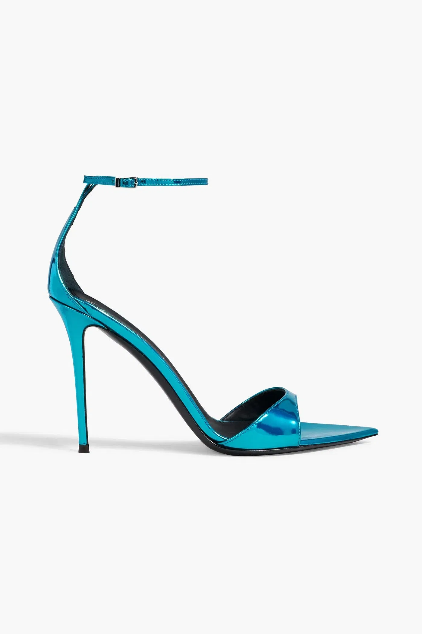 Giuseppe Zanotti Intriigo Strap 105 Mirrored Sandals Turquoise Women's