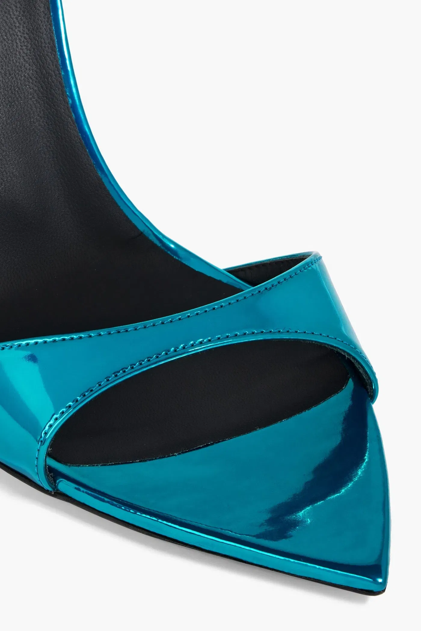Giuseppe Zanotti Intriigo Strap 105 Mirrored Sandals Turquoise Women's