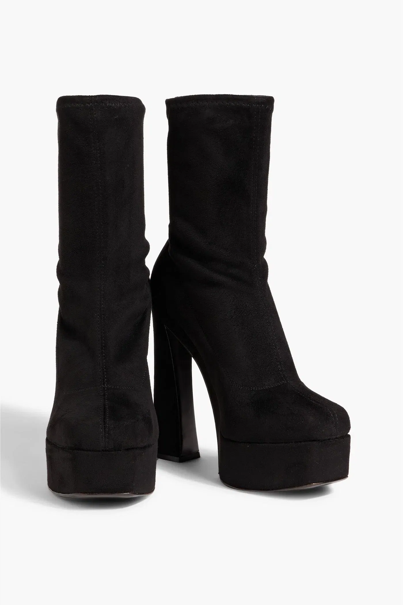 Giuseppe Zanotti Aureliee 100 Brushed Platform Ankle Boots Black Women's