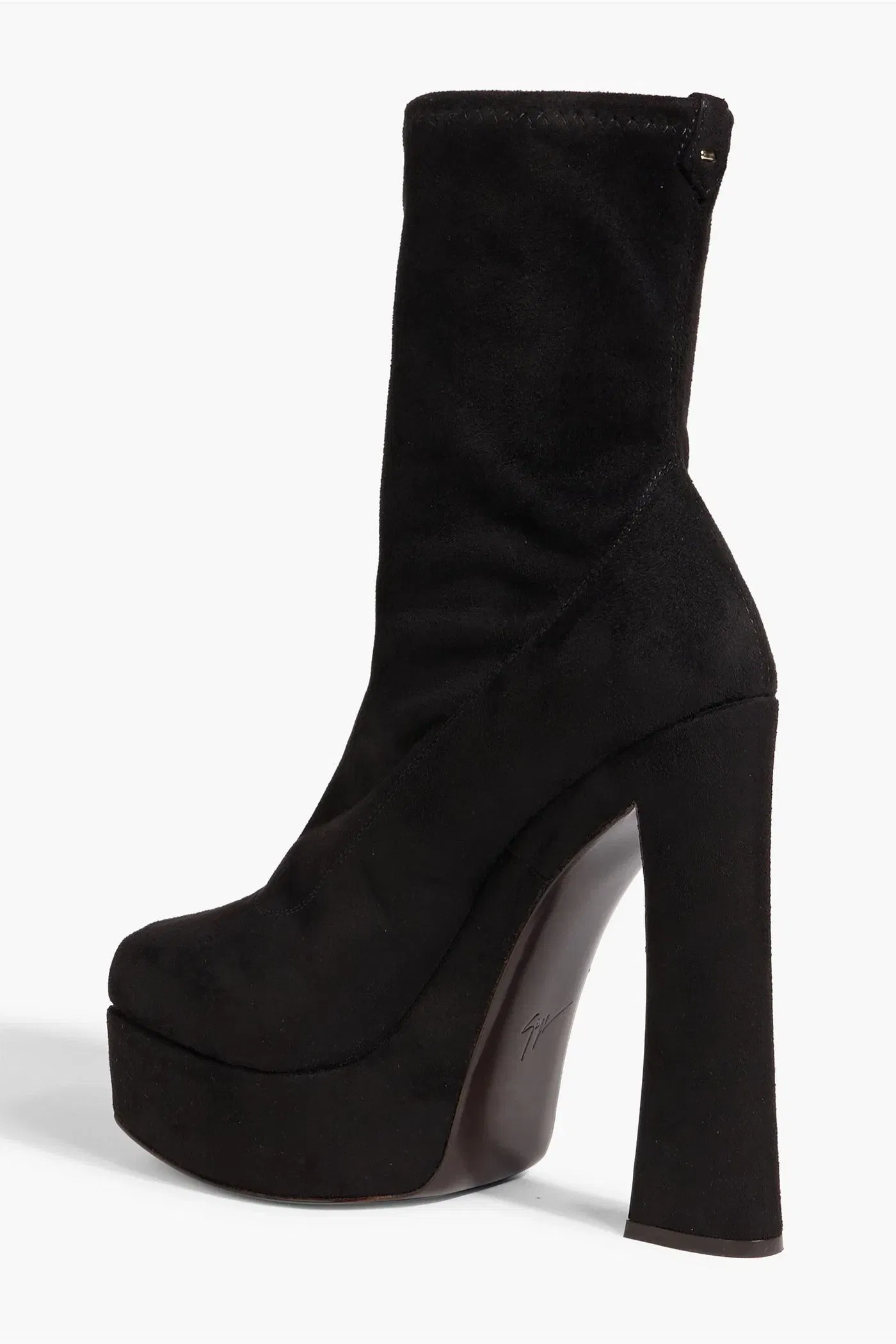 Giuseppe Zanotti Aureliee 100 Brushed Platform Ankle Boots Black Women's