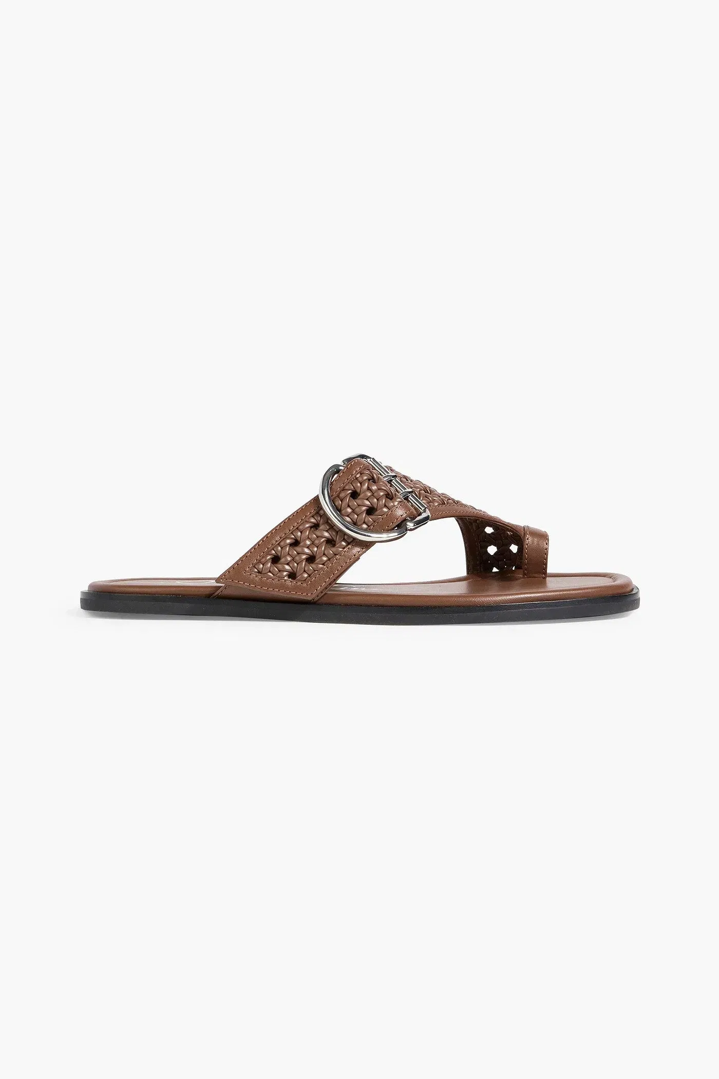 3.1 Phillip Lim Z-Strap Macram Leather Sandals Chocolate Women's