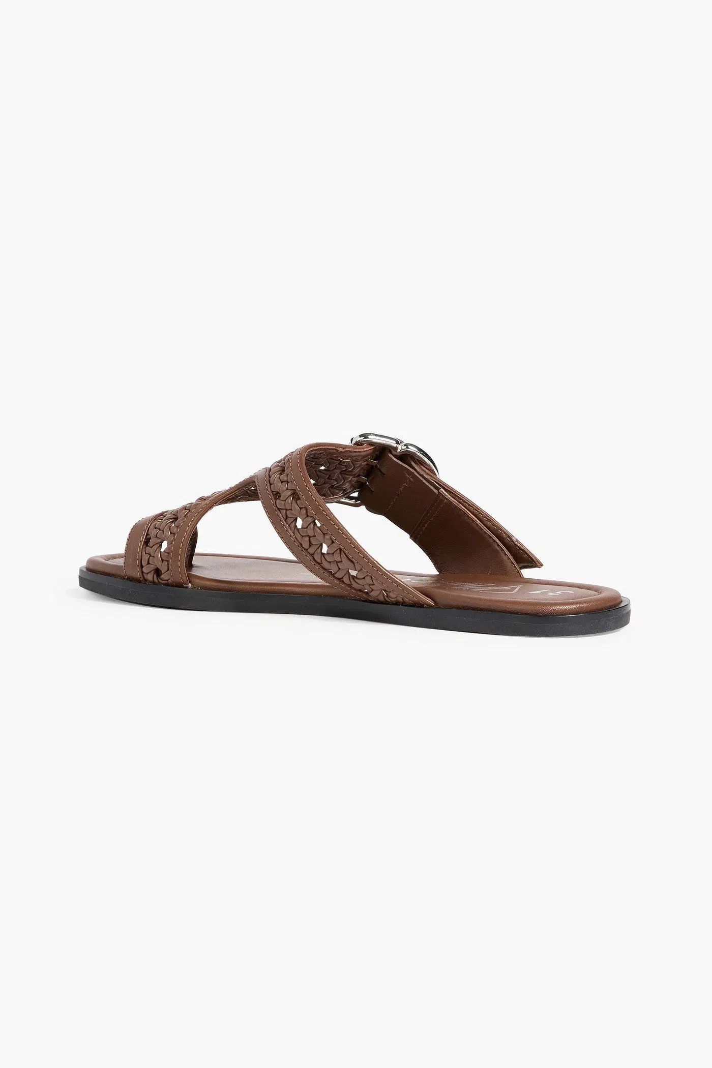 3.1 Phillip Lim Z-Strap Macram Leather Sandals Chocolate Women's