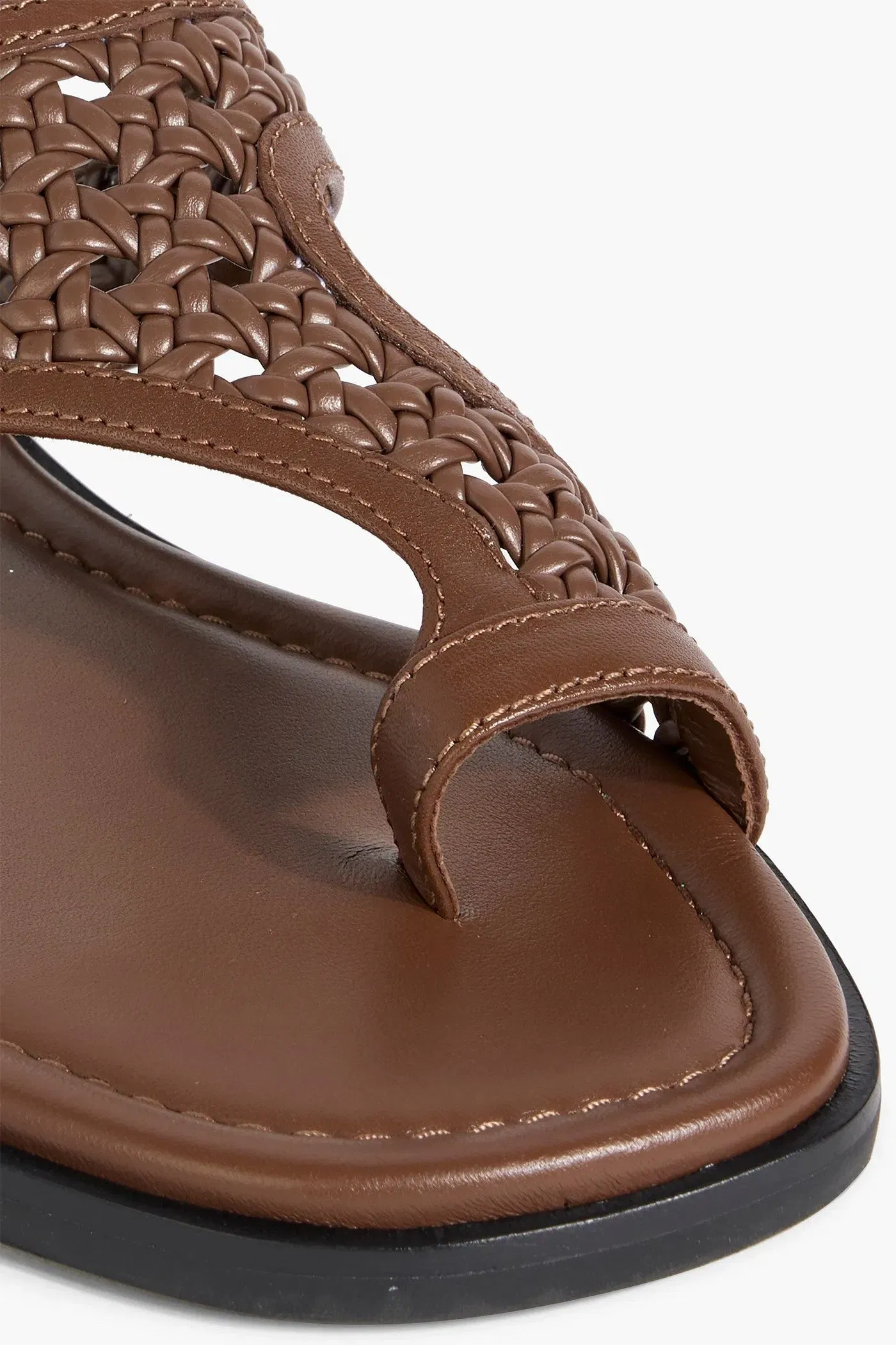 3.1 Phillip Lim Z-Strap Macram Leather Sandals Chocolate Women's