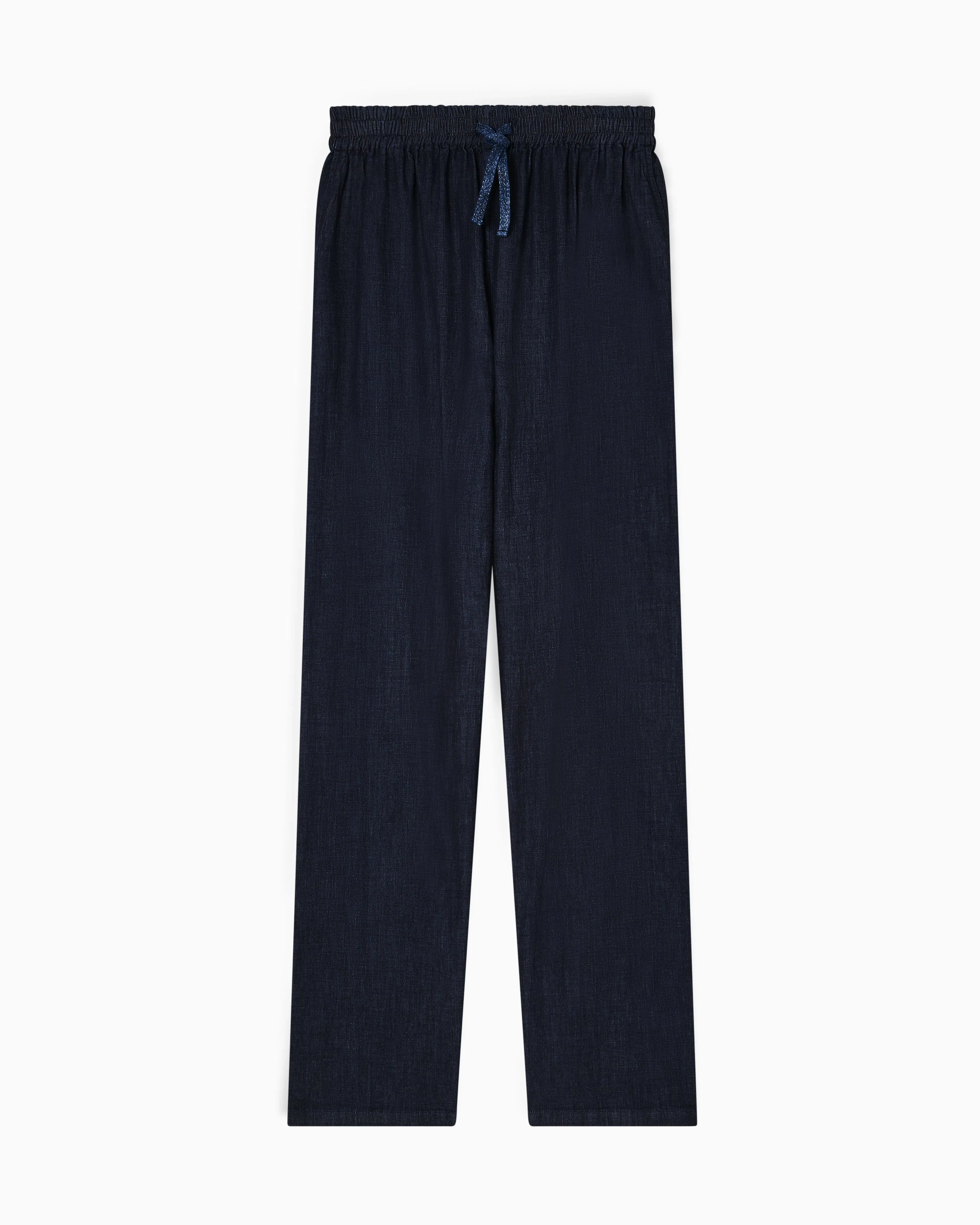 Emporio Armani Lightweight denim drawstring trousers