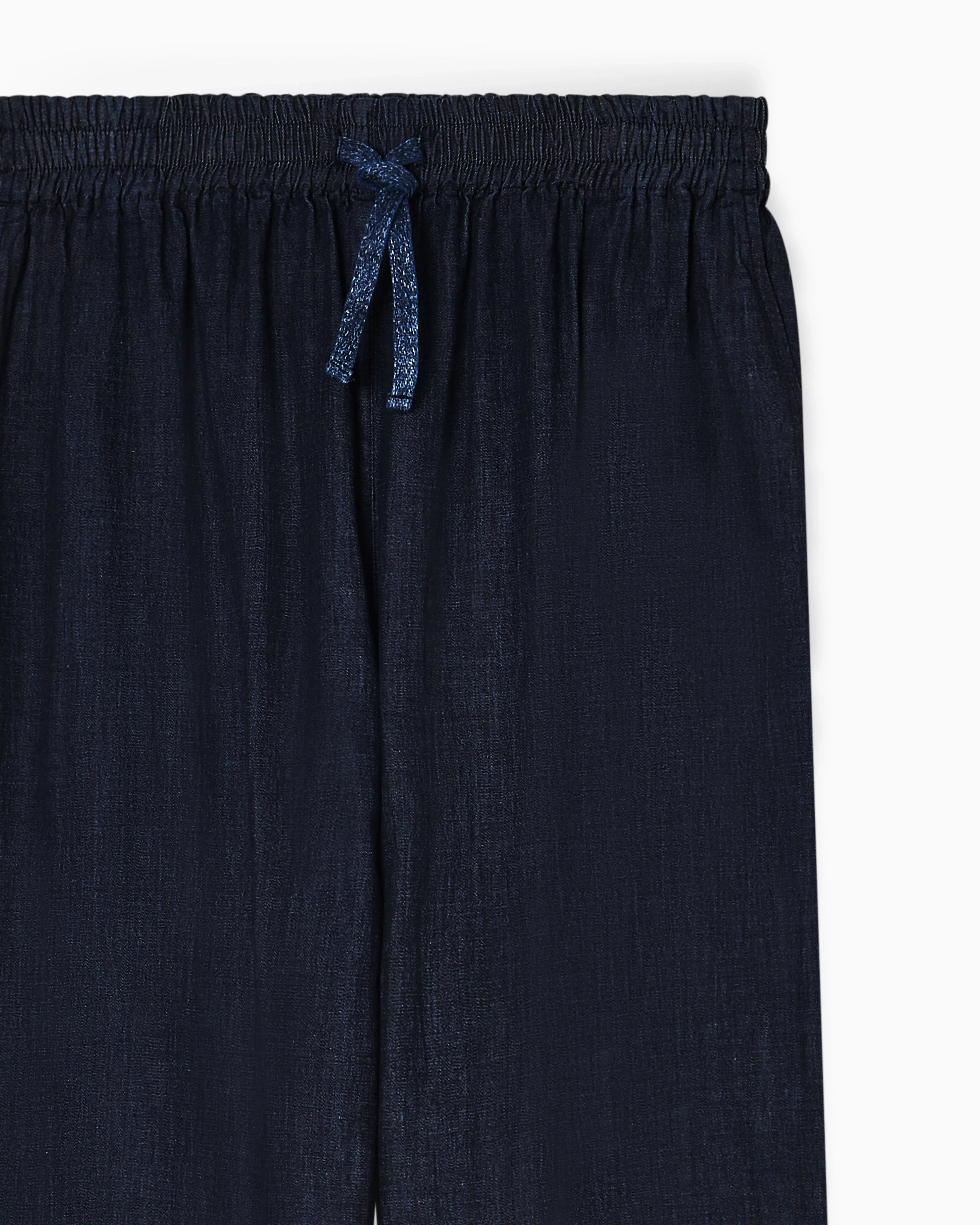 Emporio Armani Lightweight denim drawstring trousers