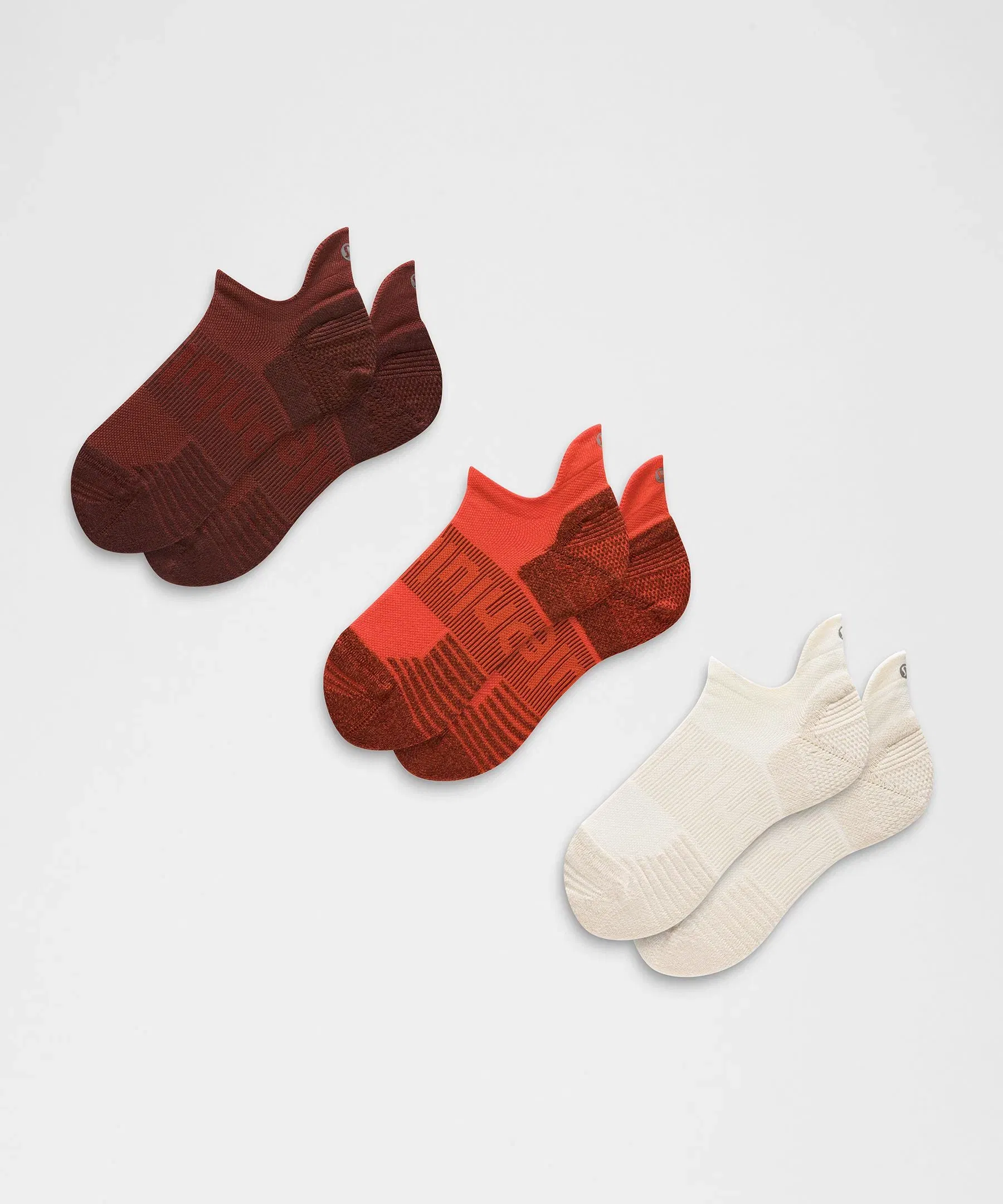 Lululemon Unisex Power Stride Cushion Tab Socks *3 Pack
