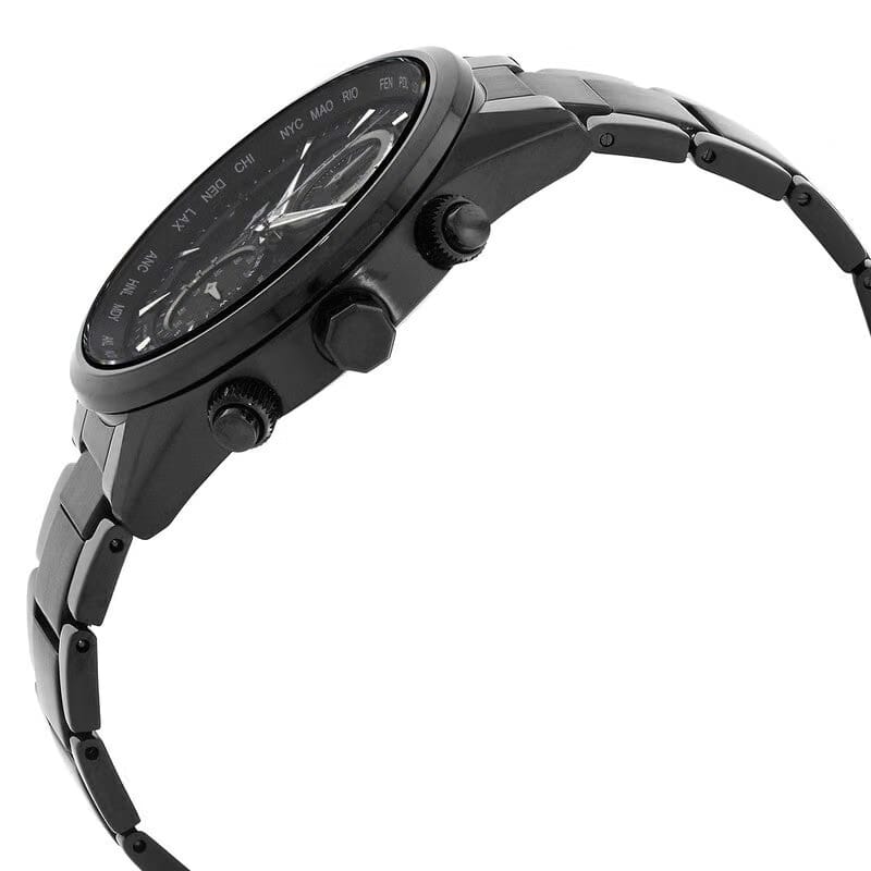 Citizen Perpetual Alarm World Time Chronograph Gmt Black Dial Mens Watch