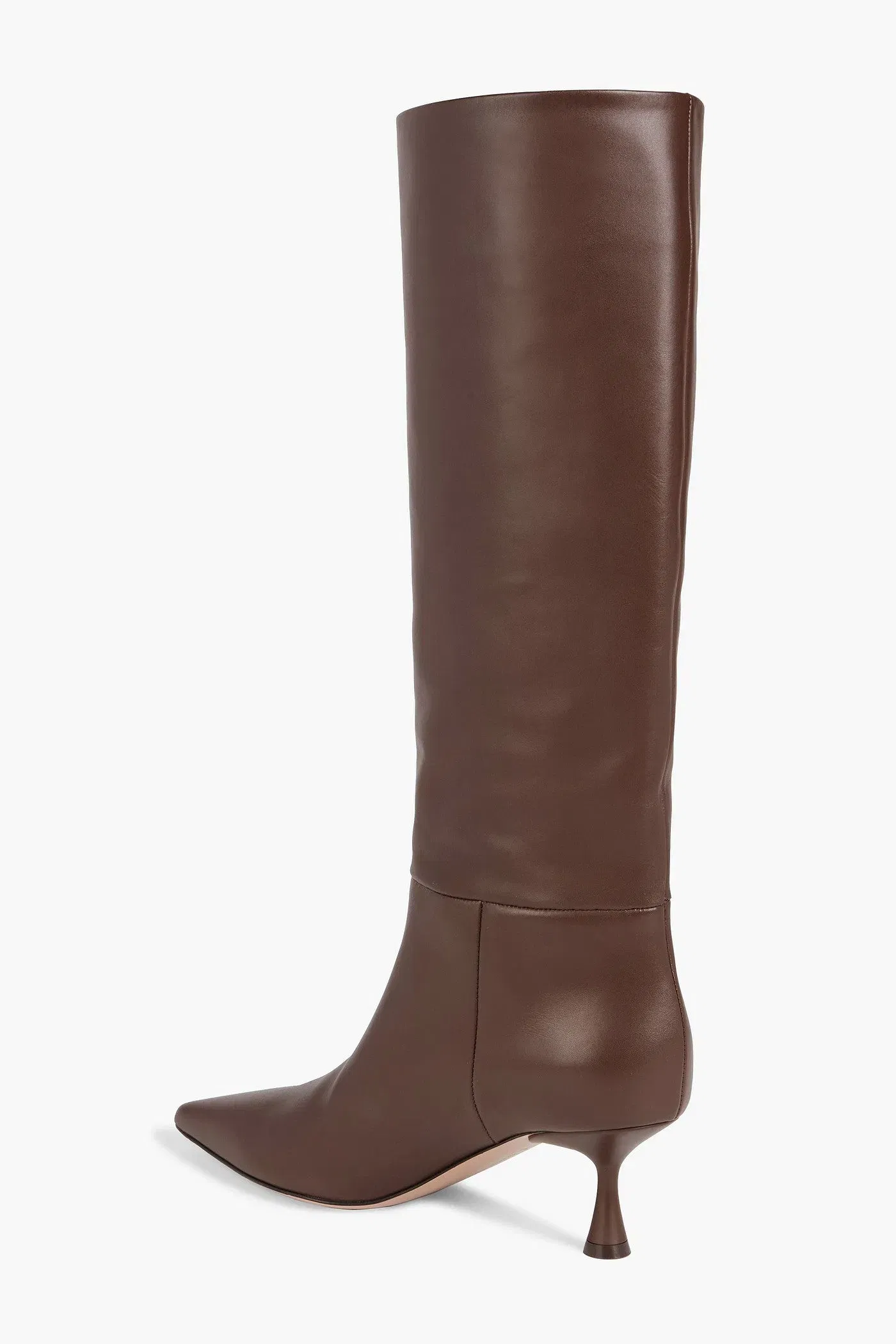 Gianvito Rossi Joyce Leather Knee Boots Brown Women's