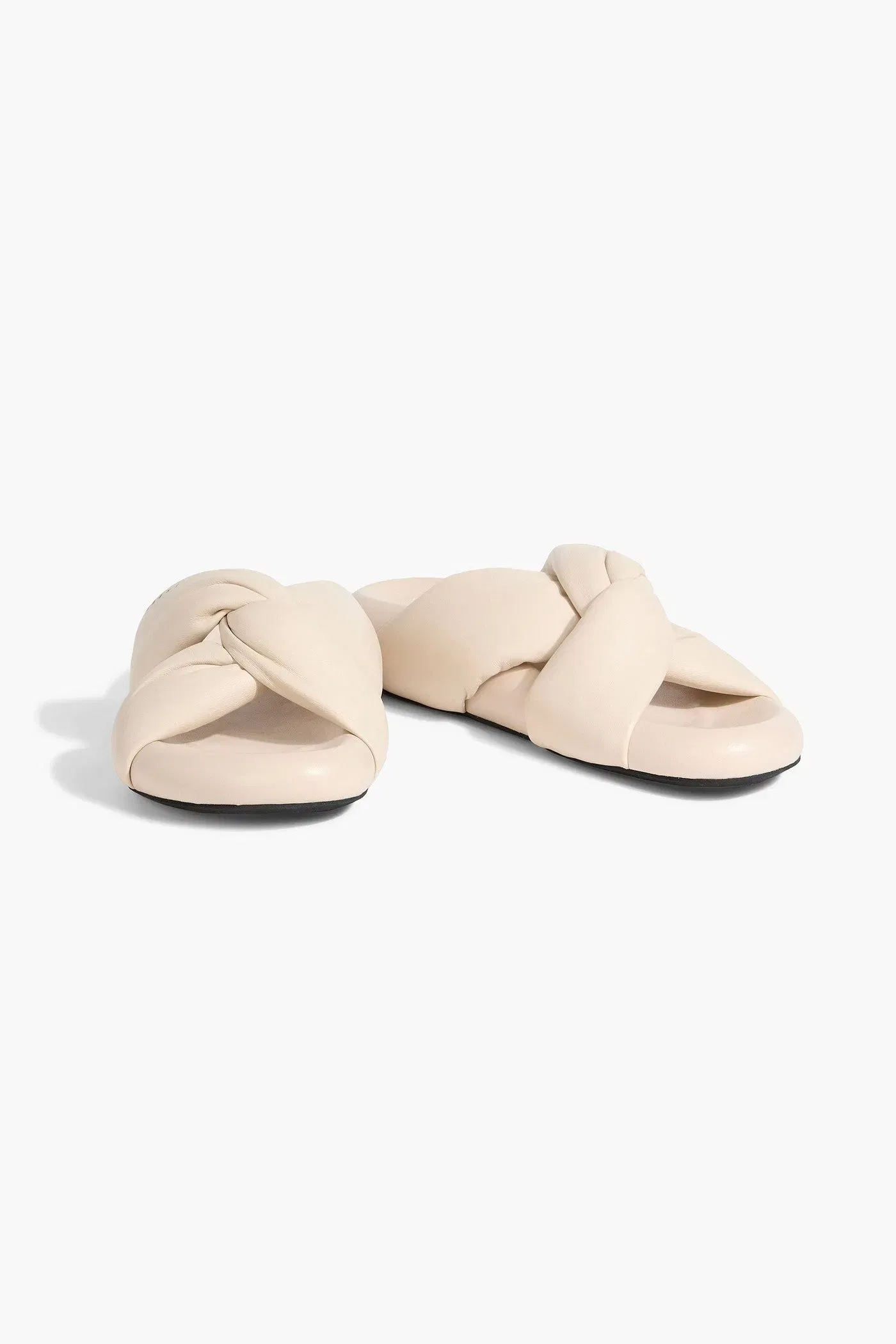 Marni Twisted Leather Sandals Blush Women's