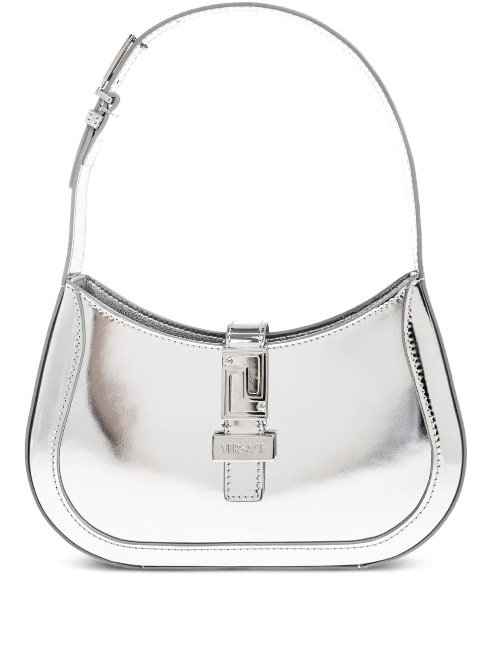 Greca Goddess metallic tote bag