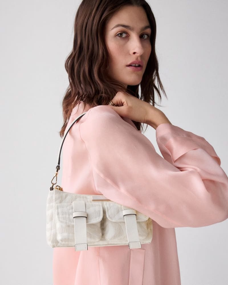 KateSpade Carter Zebra Cargo Crossbody Bag Natural Multi