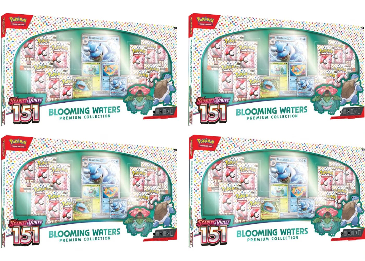 Pokemon Scarlet & Violet 151 Blooming Waters Premium Collection Box 4X Lot
