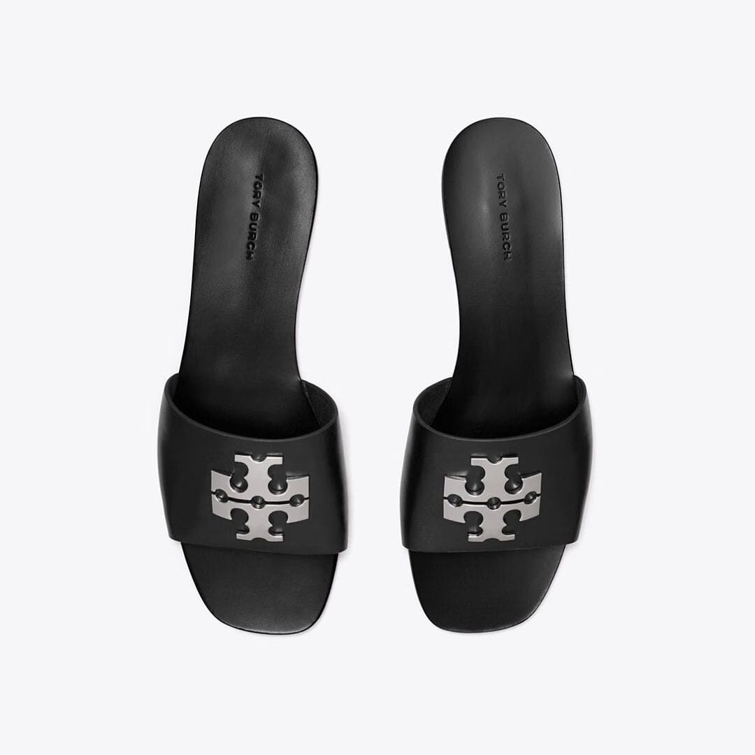 Tory Burch Charlie Cuoio Slide PERFECT BLACK